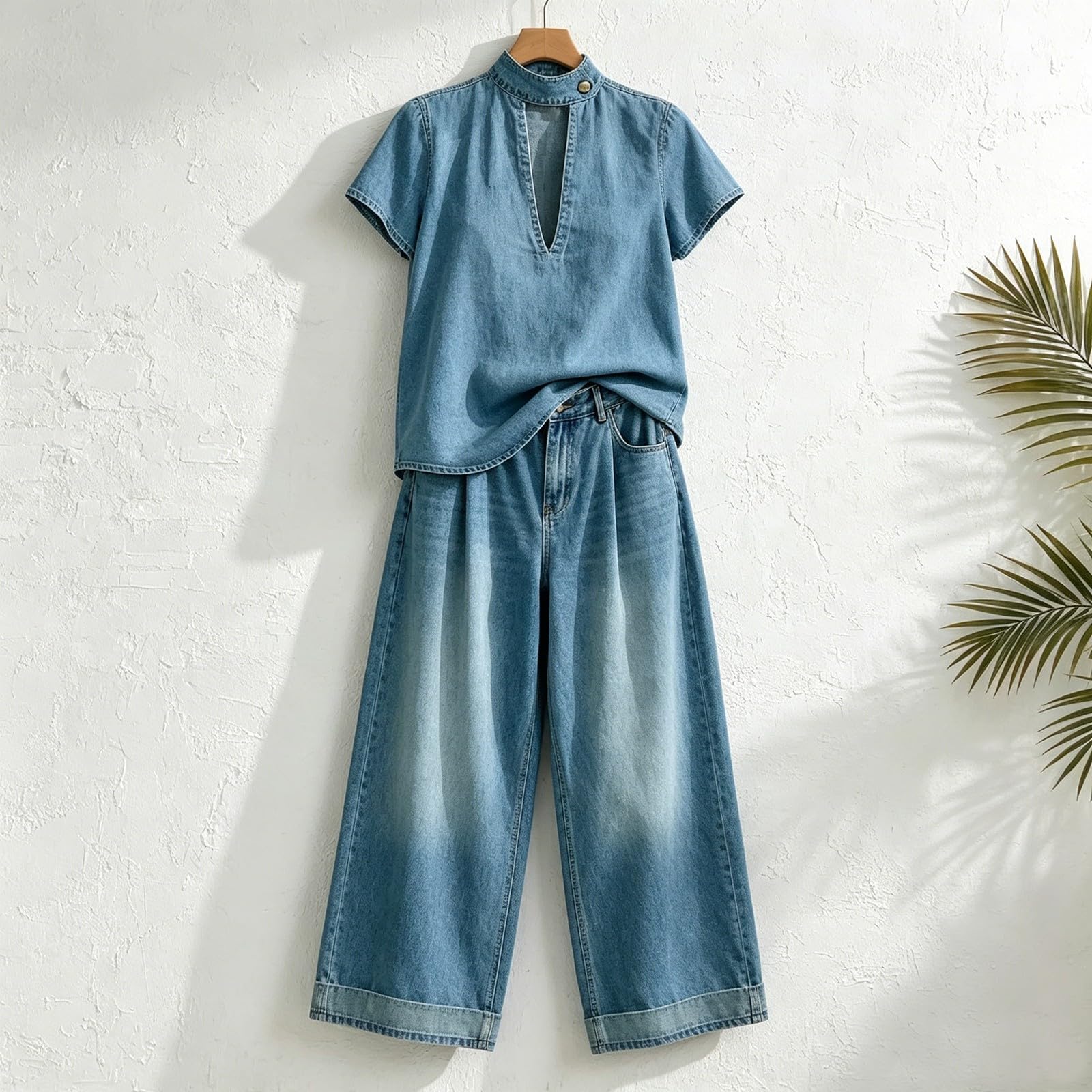 Conjunto para Mujer de Dos Piezas Casual Verano Topconjuntos Deportivos mujerAcabado Refinado