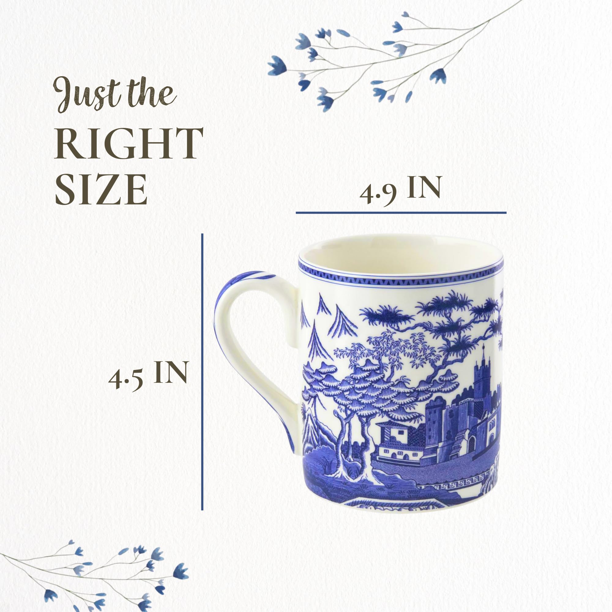 Amazon.com | Spode Blue Room 16oz Porcelain Tea Mug, Gothic Castle