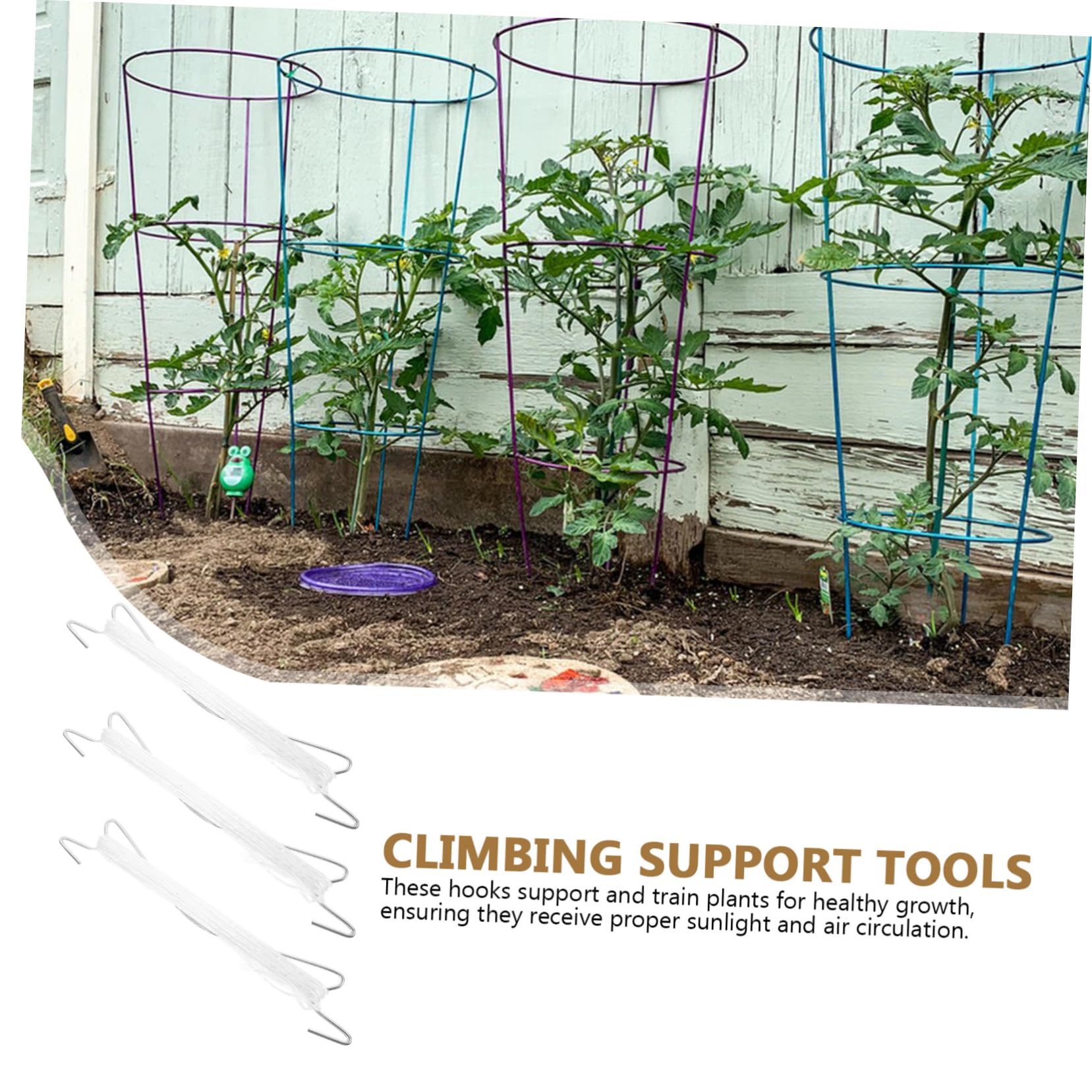 Supvox 4sätze Pflanzen-Clips Und Kletterhaken Für Tomaten Und Teiliges Gartenwerkzeug-Set Unterstützung Von Pflanzenranken Einfach Zu Bedienen Effizient Und Platzsparend