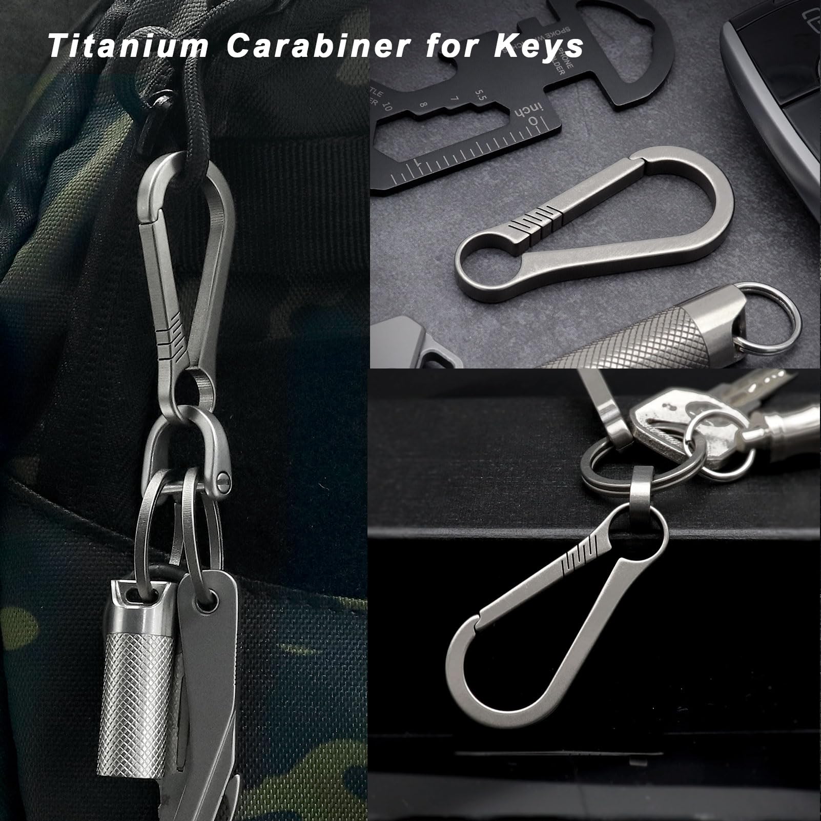 PJYTAC Key Clip Small Carabiner Keychain Heavy Duty Key Holder 2 Inch Secure Key Chain Clips Gifts for Men and Women