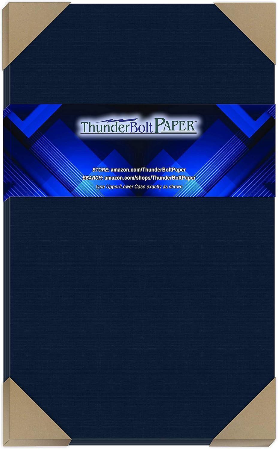 100 Dark Navy Blue Linen 80# Cover Paper Sheets - 8.5 X 14 Inches Legal|Menu Size - 80 lb/pound Card Weight - Fine Linen Textured Finish - Deep Dye Quality Cardstock