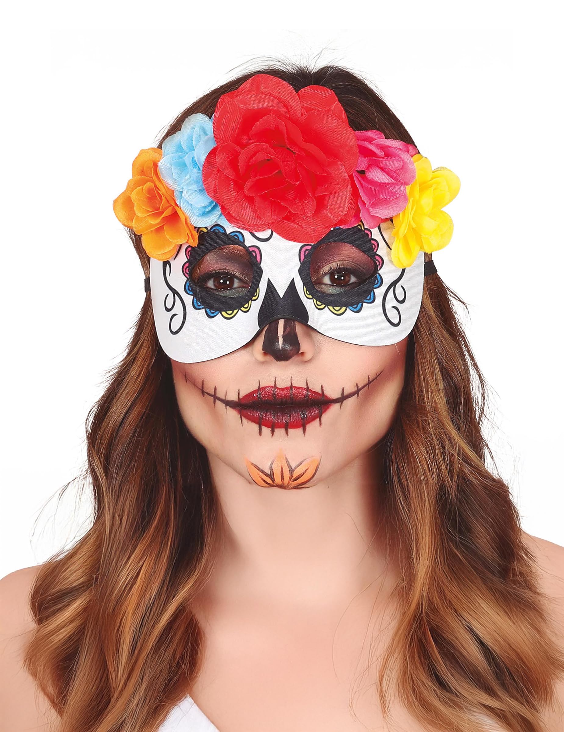 FIESTAS GUIRCA Catrina Eye Mask with Flowers