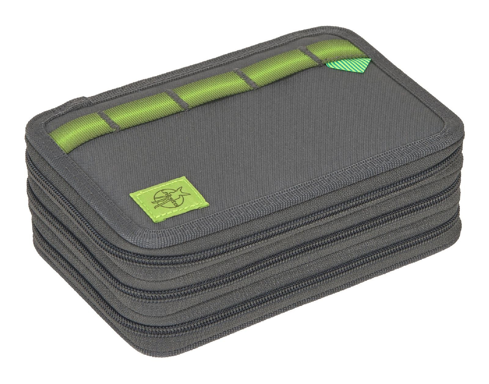 Lässig astuccio per matite Unique School Triple Pencil Case Slim Unique Anthracite grigio
