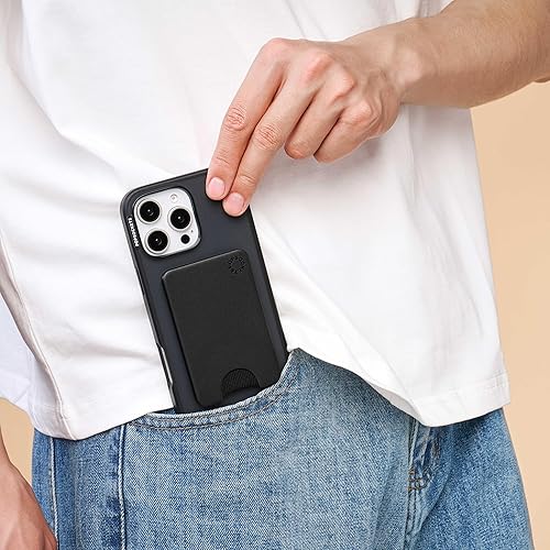Miniatura 5 de PopSockets Cartera minimalista delgada para teléfono con anillo adaptador MagSafe, tarjetero para teléfono