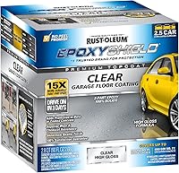 Rust-Oleum EpoxyShield Premium Clear Garage Floor Coating Kit 292514 - 2.5 Car Gloss Finish, Chemical & Hot Tire Resistant