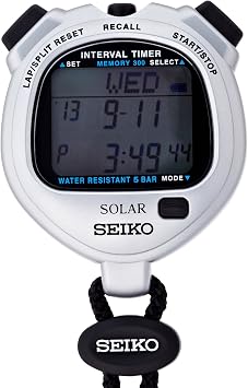 Seiko Interval Timer Solar Watch Svaj101