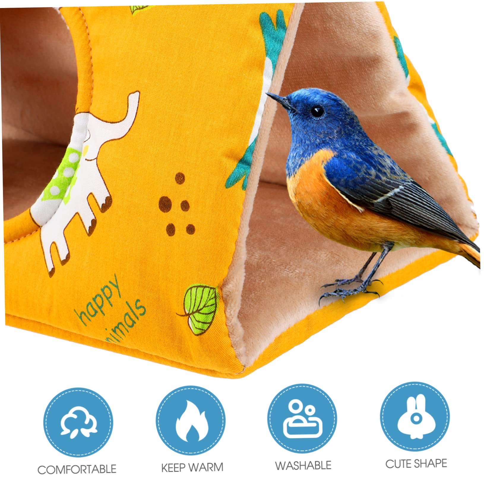 2 Nidos de Pájaros Colgantes Cálidos de Invierno Vellón de Cristal y Algodón, Diseño Redondo para Descanso y Juego de Loros y Cacatúas