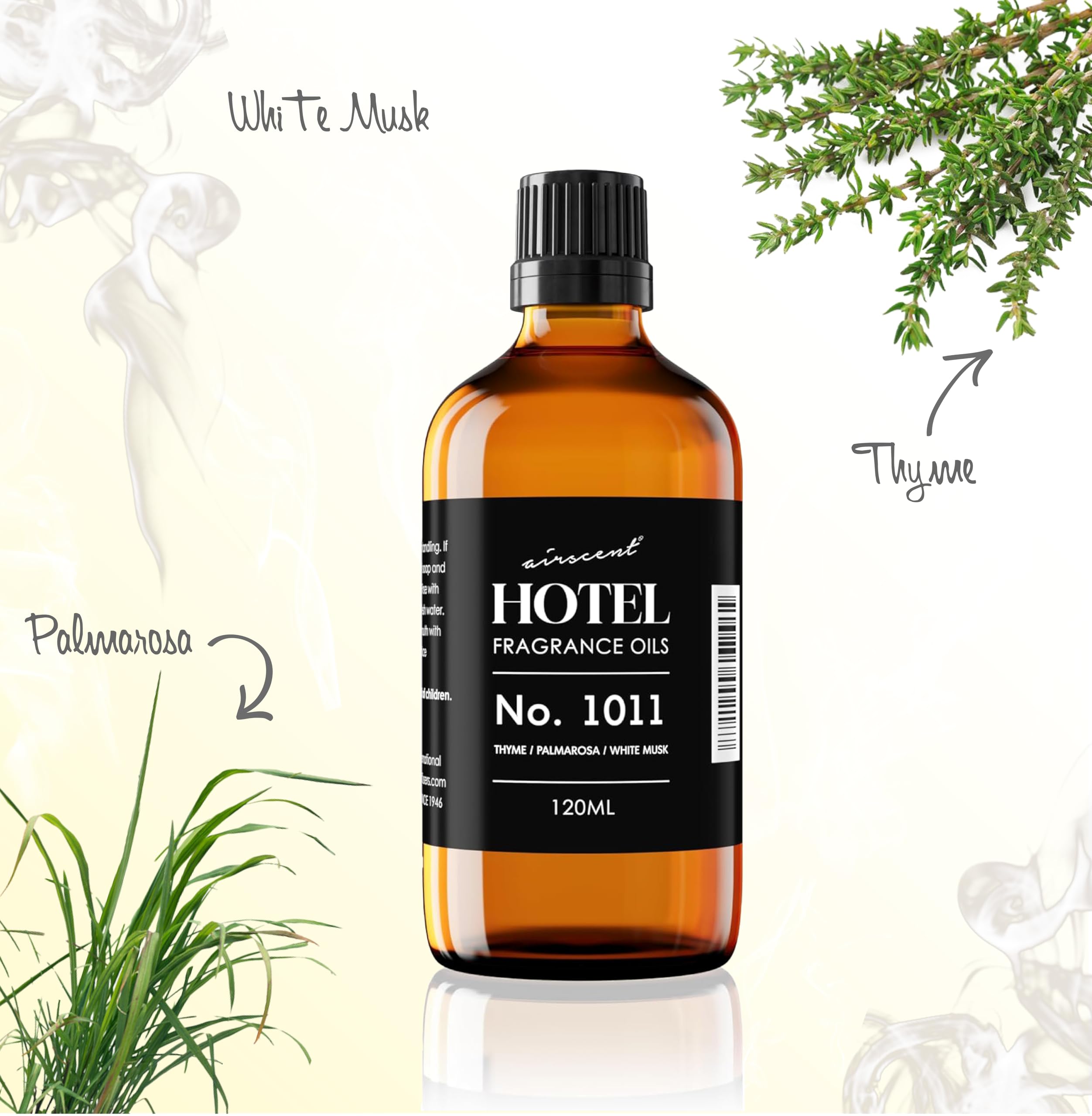 AirScent Hotel Diffuser Oil No.1011 Inspired by The Beach Villas Hotel Scent - Premium Duftöl für Ultraschall und wasserlose Diffusoren und Basteln - 120 ml Tropfflasche