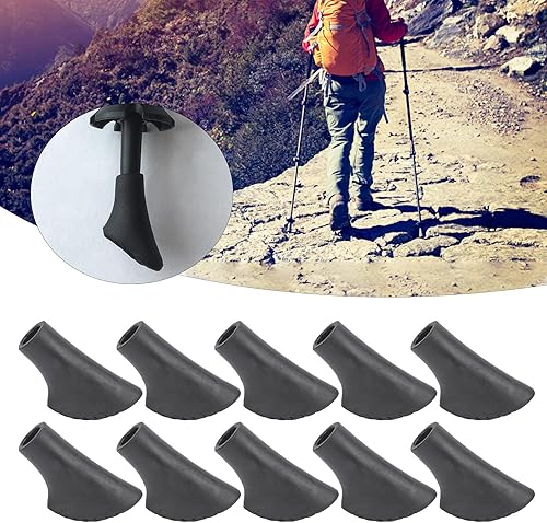 Miniatura 5 de Puntas de goma para bastones de trekking, cubierta antideslizante para bastones de senderismo, protege las puntas y aumenta la durabilidad,
