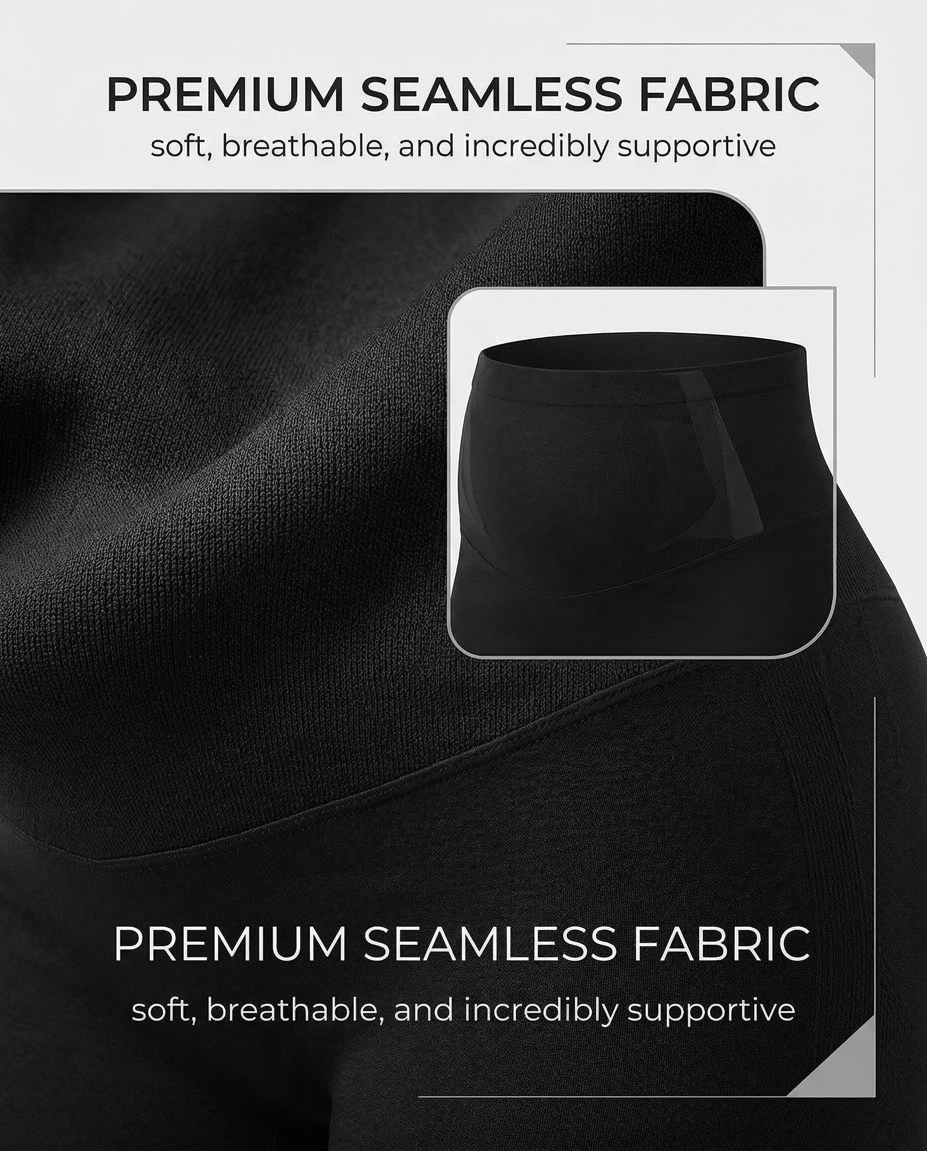 HSIXHAF Bragas Embarazada Cintura Alta Pantalon Antirozaduras Mujer Verano Ropa Interior Premamá - negro/XXL — view 6
