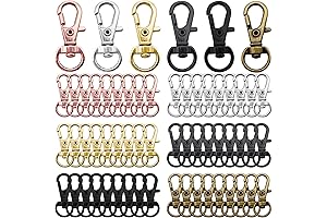 60-Pack Multicolored Swivel Clasp Hooks for Lanyards and Keys