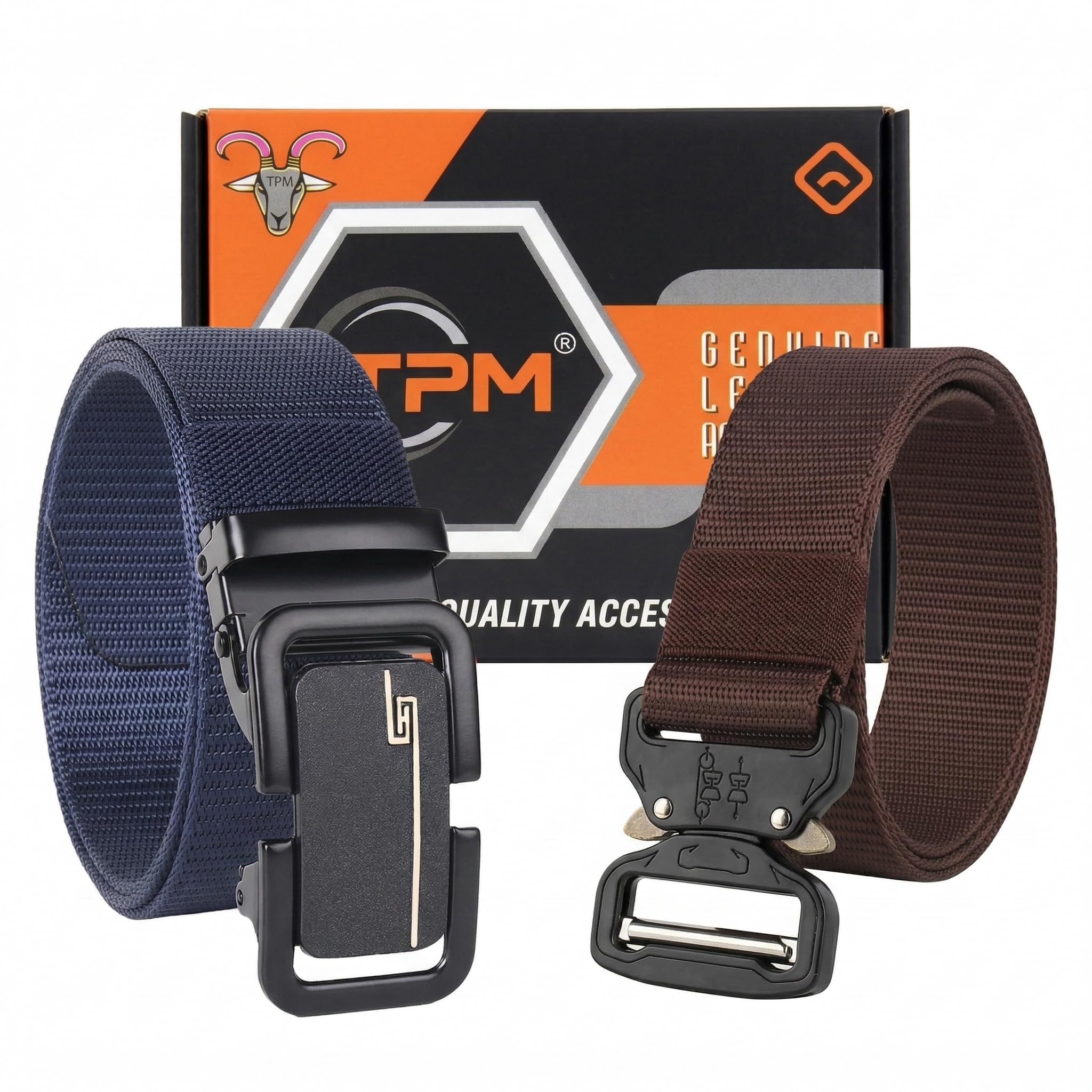 tpm UrbanForce Combo Belt for Men – Pack of 2 Nylon Belts with Premium Metal Buckles | Adjustable, Durable & Stylish for Casual, Outdoor & Daily Wear | Gift Box-picture-10