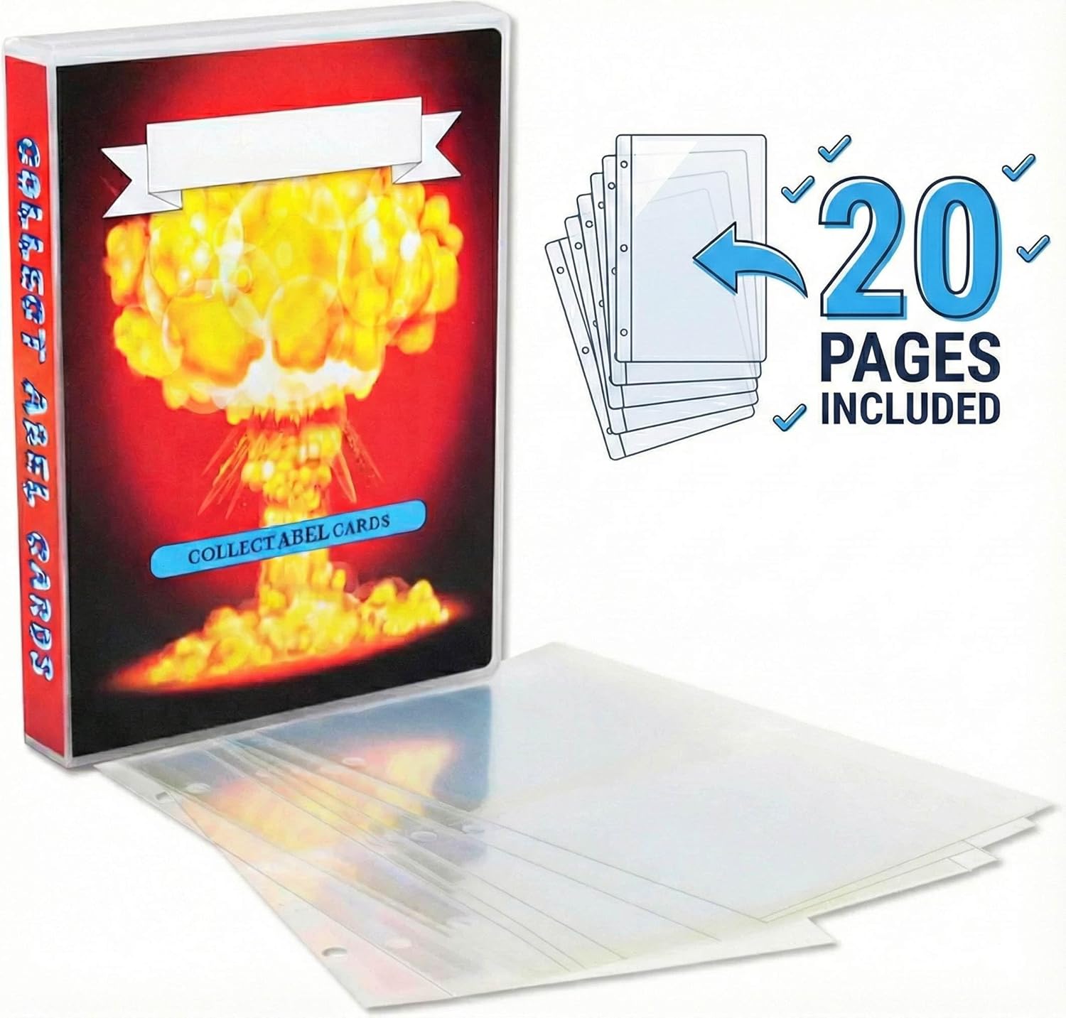 UniKeep Trading Card Storage Binder Compatible with Garbage Pail Kids GPK Cards- Complete With 20 Card Pages - Each Page has 4 pockets