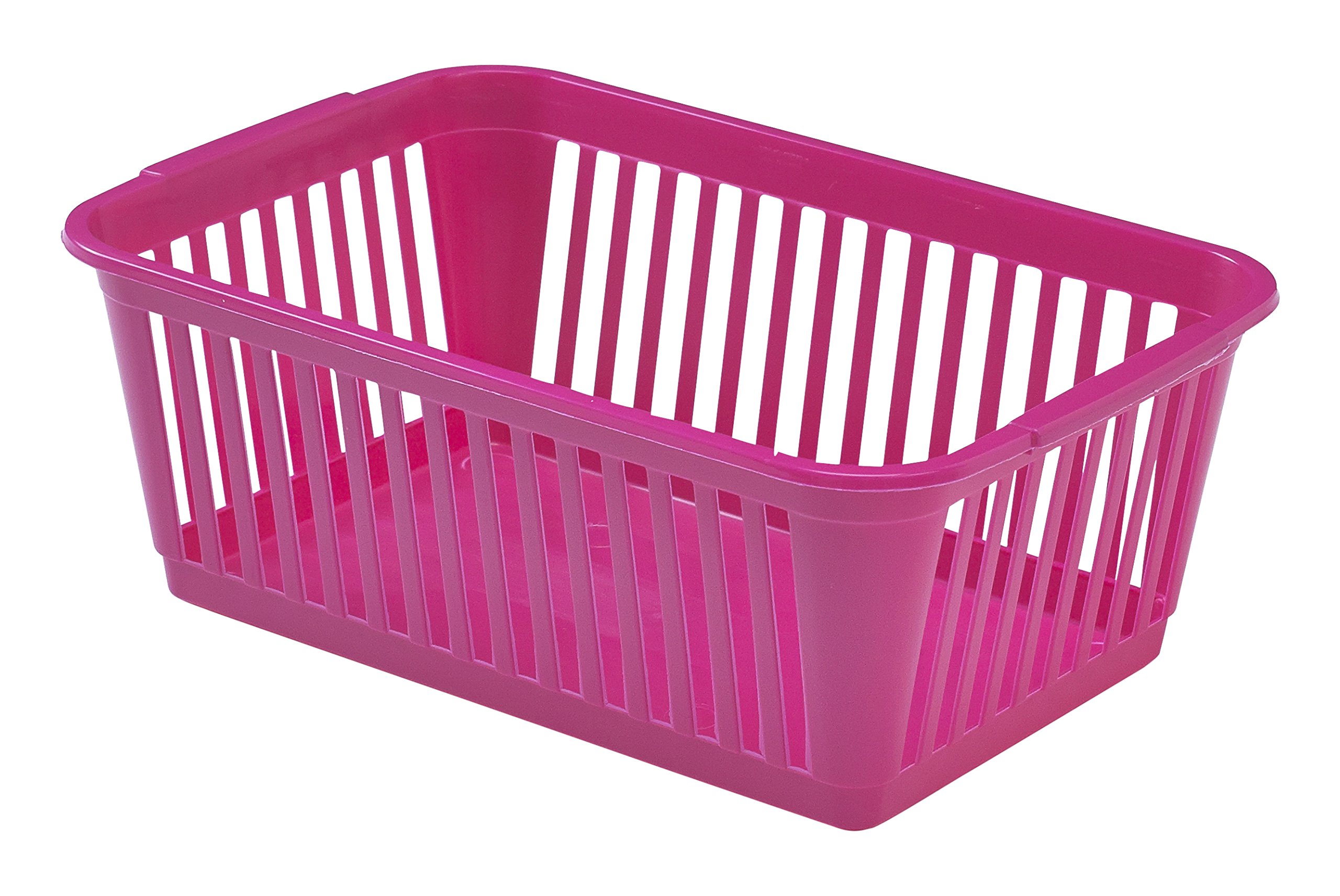 Whitefurze Handy Basket, Plastic, Hot Pink, 30 cm