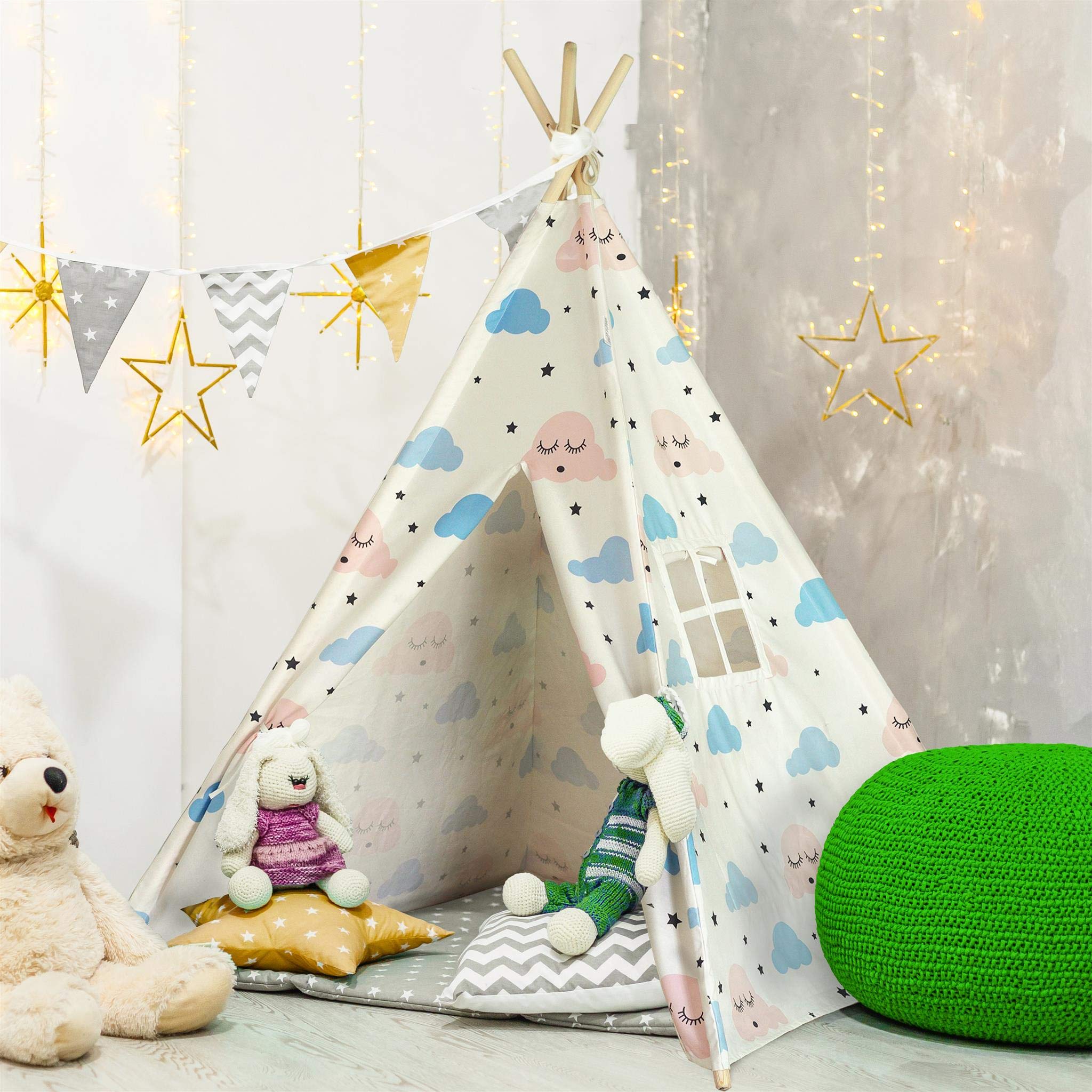 Baby Joy Portable Kids Children Indoor Outdoor Teepee Tipi Wigwam
