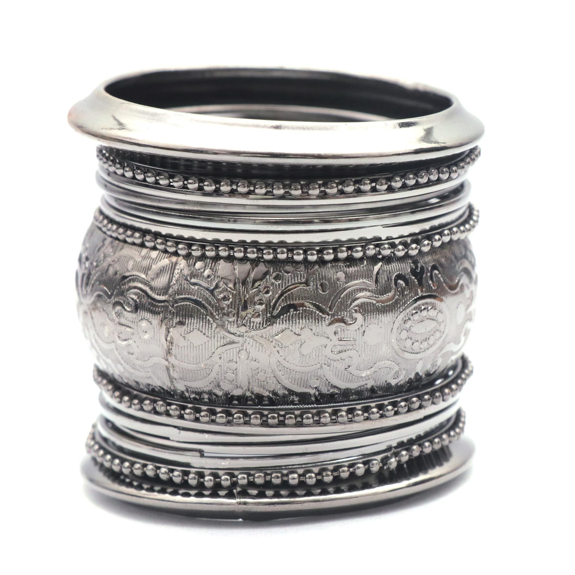 See full amazon price history chart for Navjai Traditional Oxidised Silver Metal Cuff Tribal Black Color Mote/Patle Kada Fancy Antique Beads Banjara Kolhapuri Thushi Design Bracelets Bangles For Women & Girls (2.4) Navjai Traditional Oxidised Silver Metal Cuff Tribal Black Color Mote/Patle Kada Fancy Antique Beads Banjara Kolhapuri Thushi Design Bracelets Bangles For Women & Girls (2.4) (B0CBVM4H22) Amazon Price History, Amazon Price Tracker