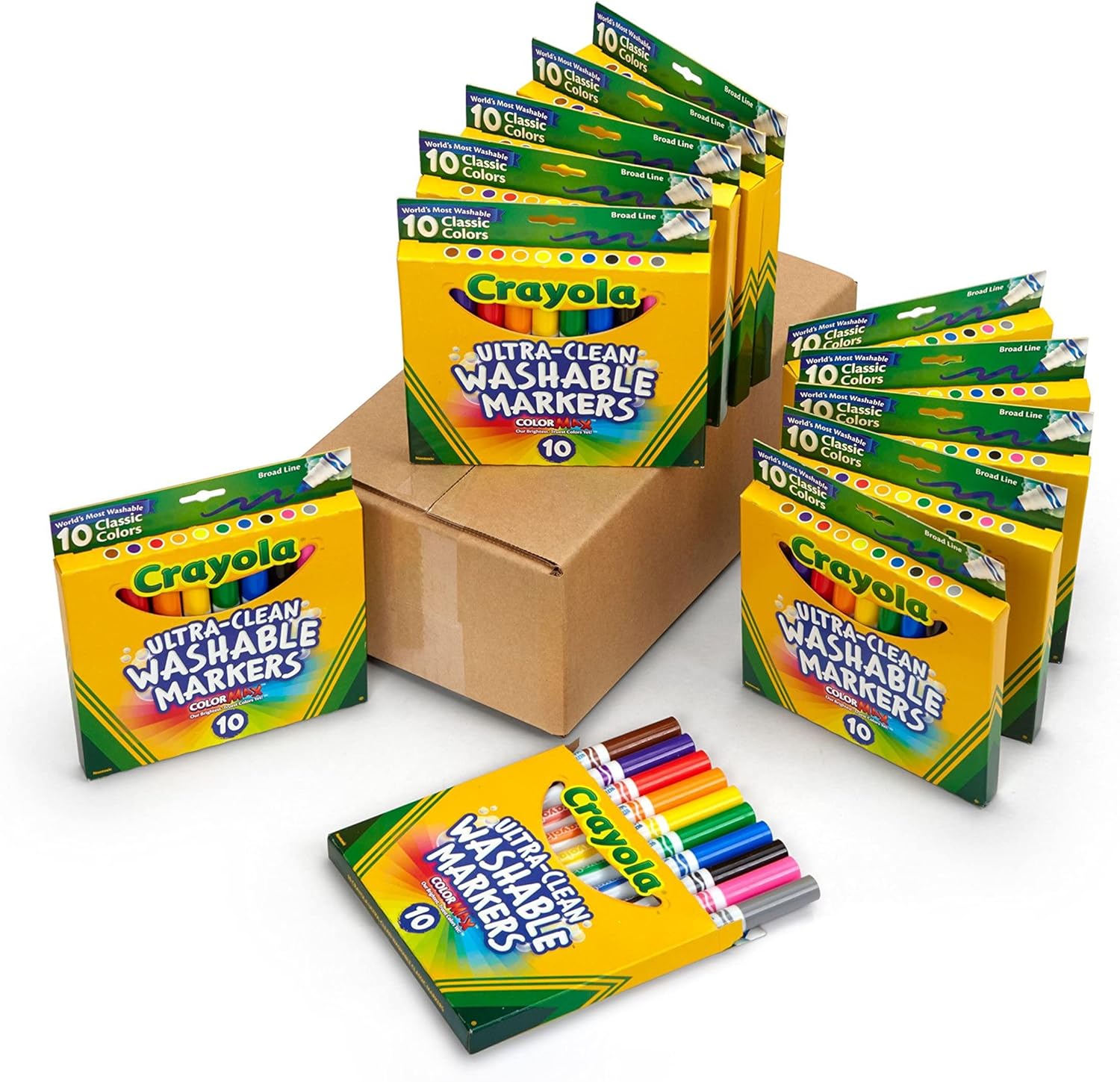 Buy Crayola Ultra Clean Washable Markers, Broad Line, Bulk Classroom