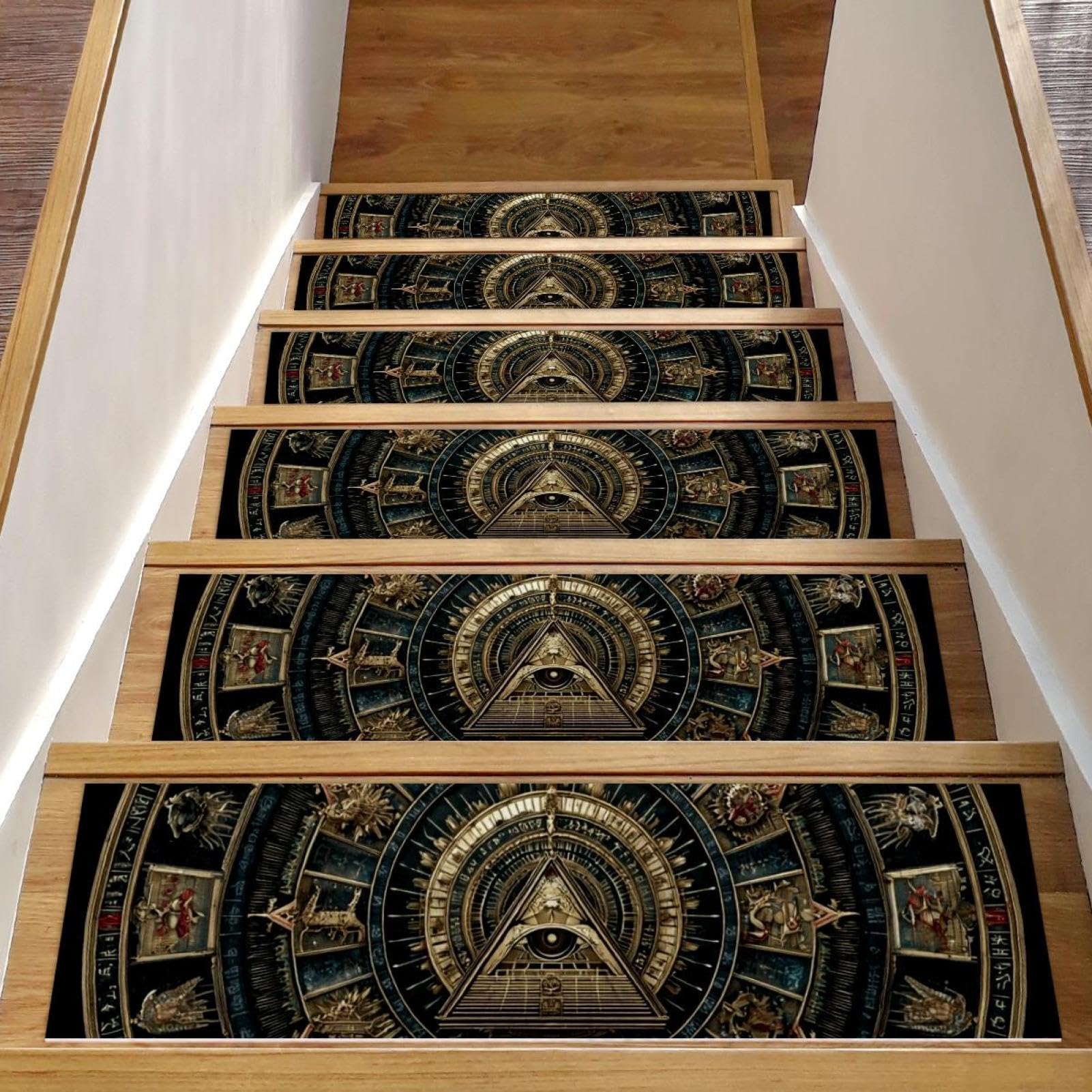 Tapis d'escalier antidérapants pour marches en bois de maison familiale lavable