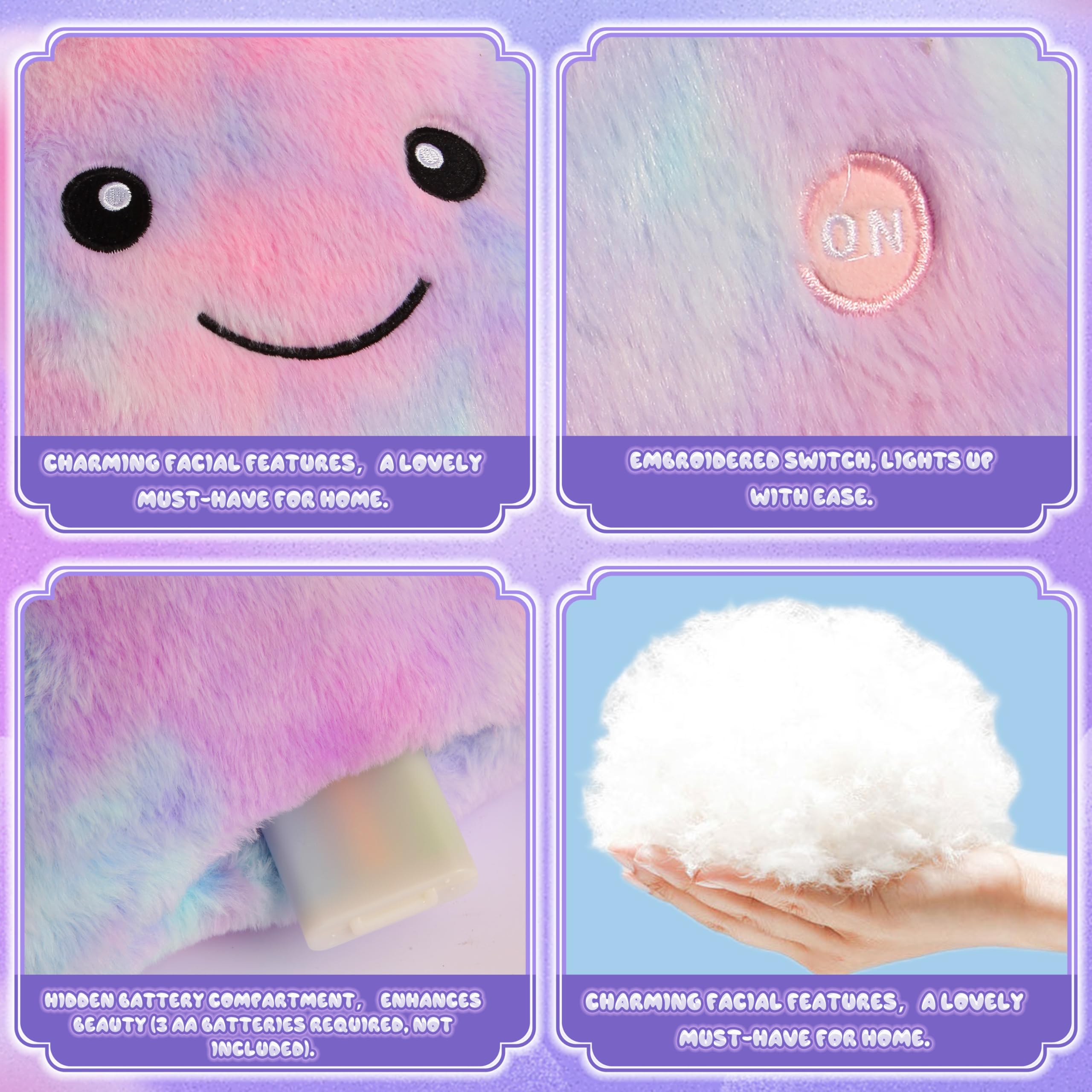 CEMIRK Sensory Toy for Autism, Light Up Star Teddy Color Changing Sensory Lights for Toddlers & Kids - Cute Night Light & Sleep Aid - Great Gift for Boys & Girls (Ages 3-10) - Image 3