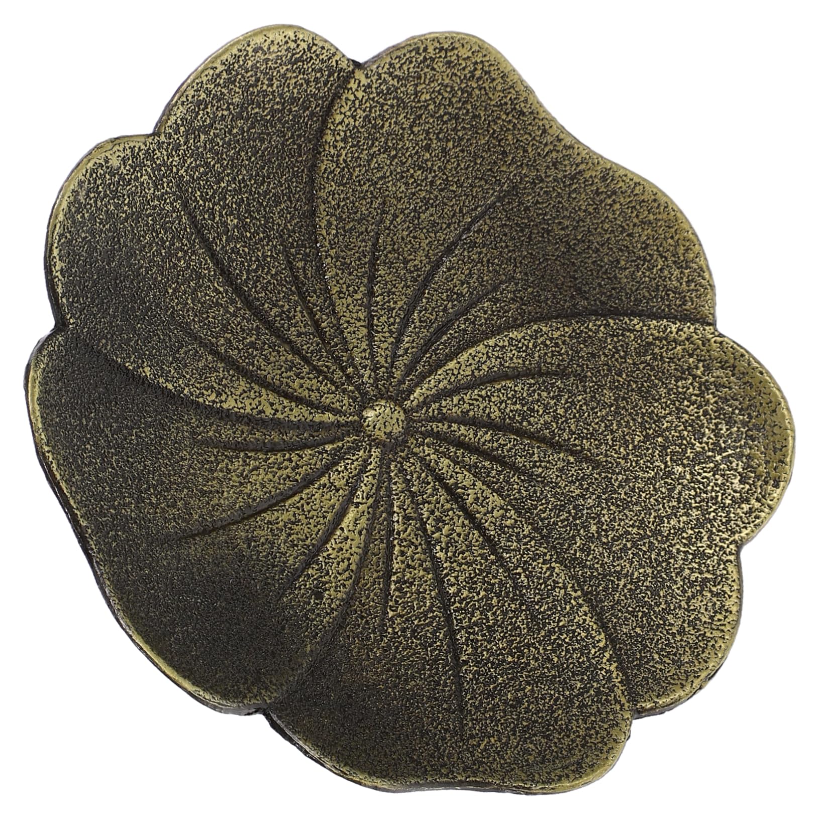 ARTIBETTER Traditional Chinese Calligraphy Brush Washer Cherry Blossom Style Metal Inkstone Artistic Decorative