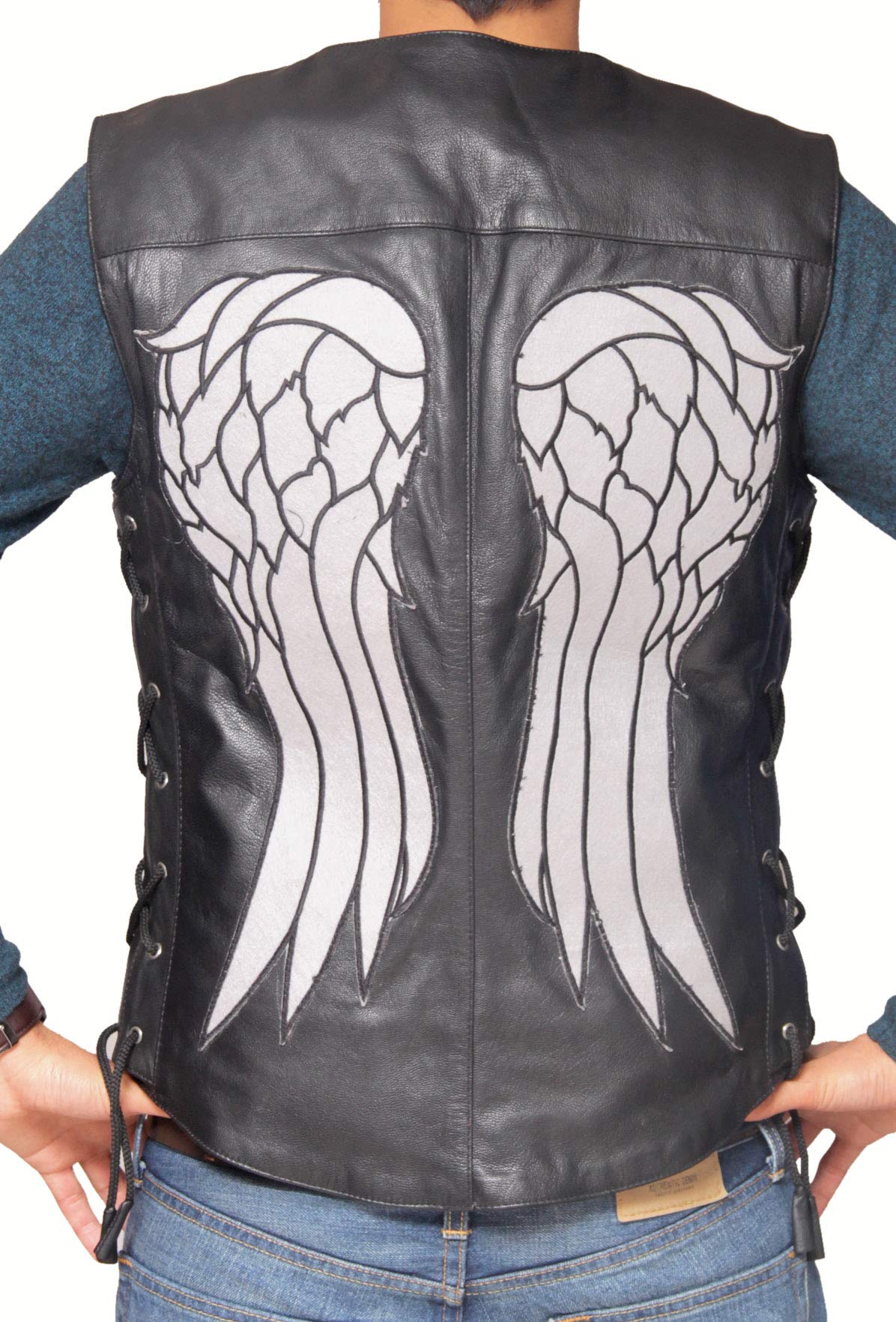 Daryl Dixon Angel Wings Real Leather Vest Jacket