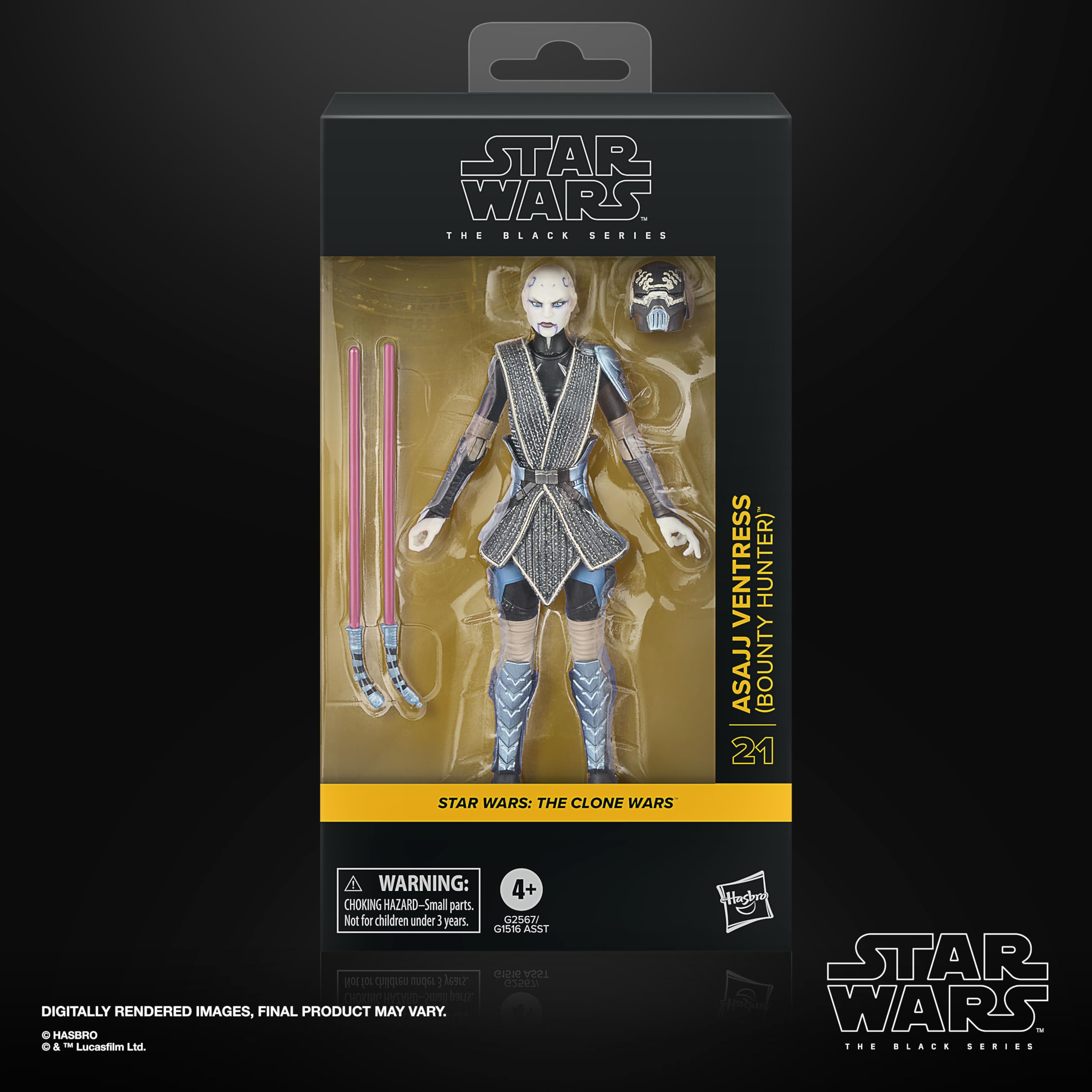 Star Wars The Black Series Asajj Ventress (Bounty Hunter), The Clone Wars Collectible 15-cm Action Figure - Image 2
