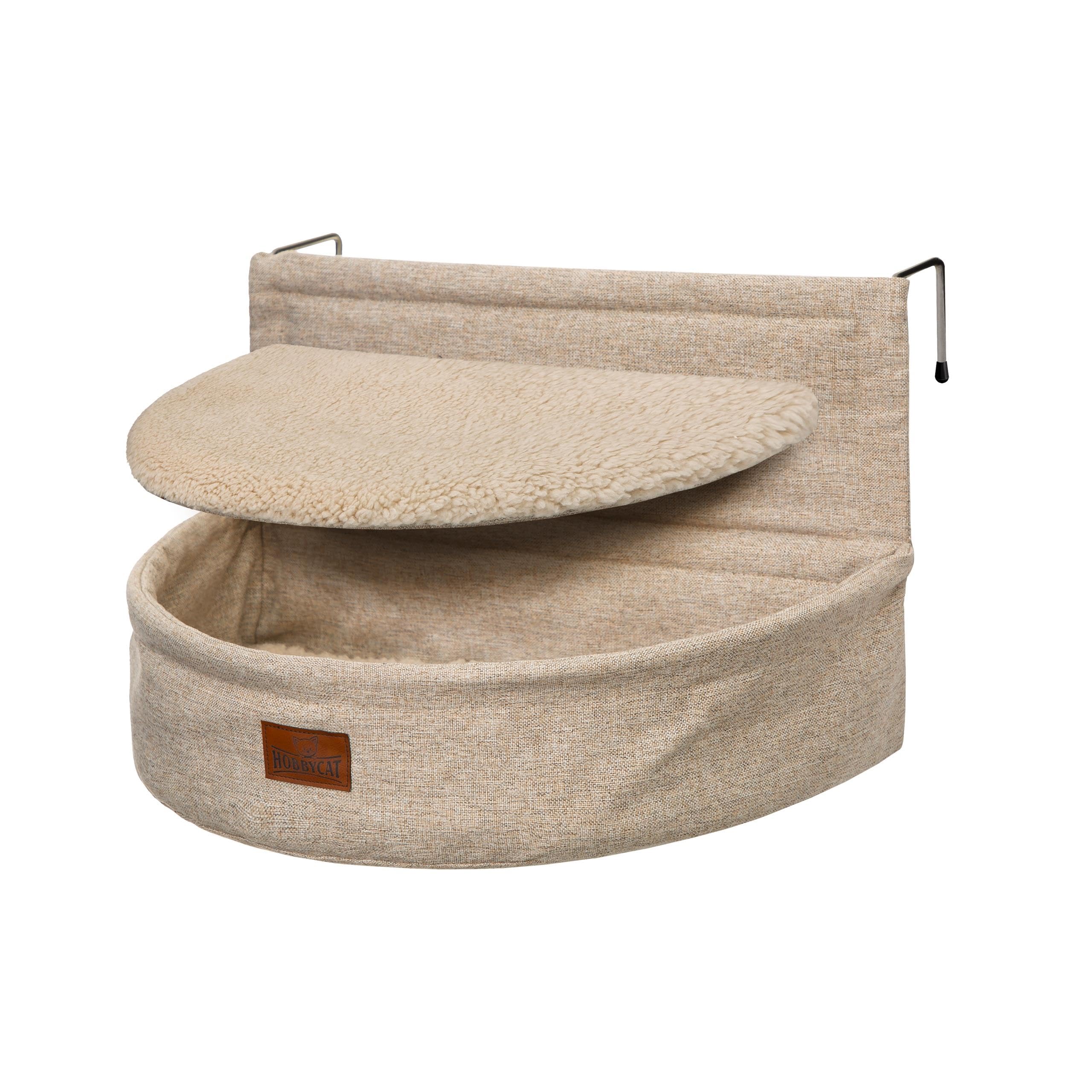 PillowPrim Lit pour chat pour chauffage - Lit de radiateur pour chat - Lit chauffant pour chat en peluche douce - Hamac pour chat à suspendre - Convient à tous les radiateurs - Stable et confortable