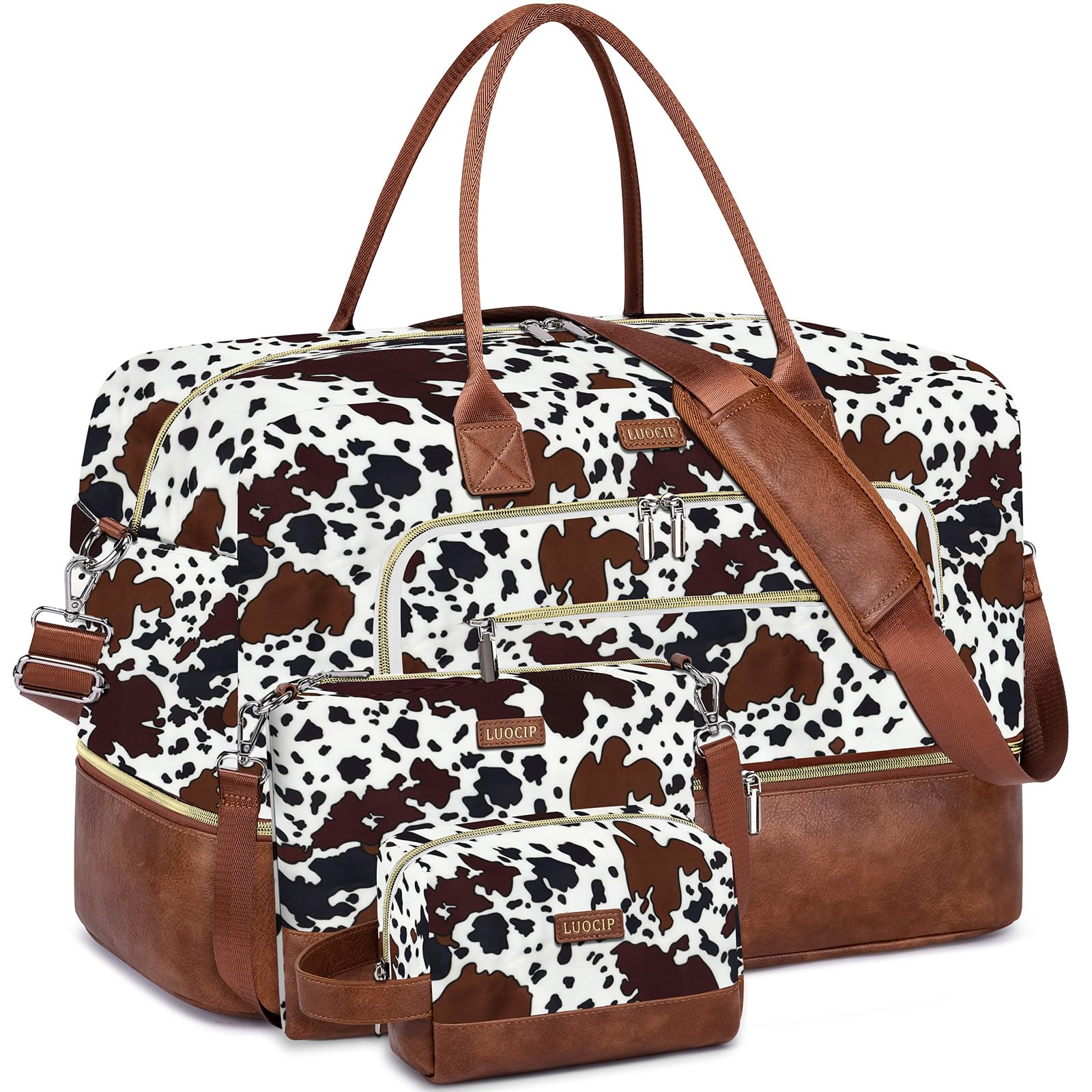 Large Women Travel Weekender Bag: Carry on Duffle with Shoe Compartment