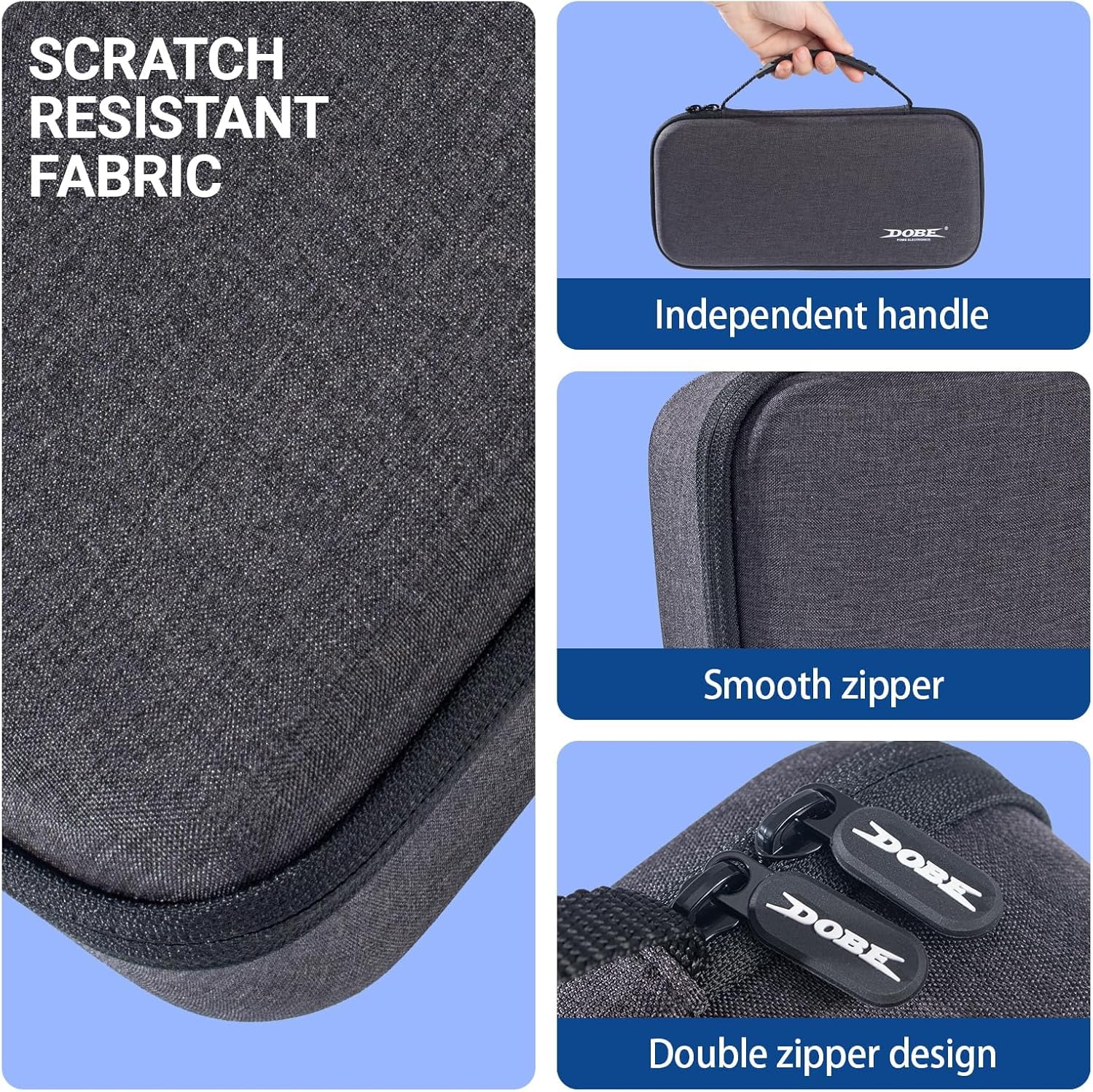 Switch 2 Carrying Case with Screen Protectors & Grip Caps - Hard Shell Travel Case for Switch 2 Console, Games & Accessories - Protective Storage Kit Compatible with Nintendo Switch 2 Accessories 2025 - Image 5