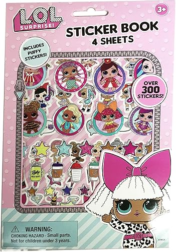 Miniatura 2 de MGA LOL - Libro de calcomanías sorpresa con pegatinas hinchadas, suministros de recuerdos de fiesta, muñecas LOL
