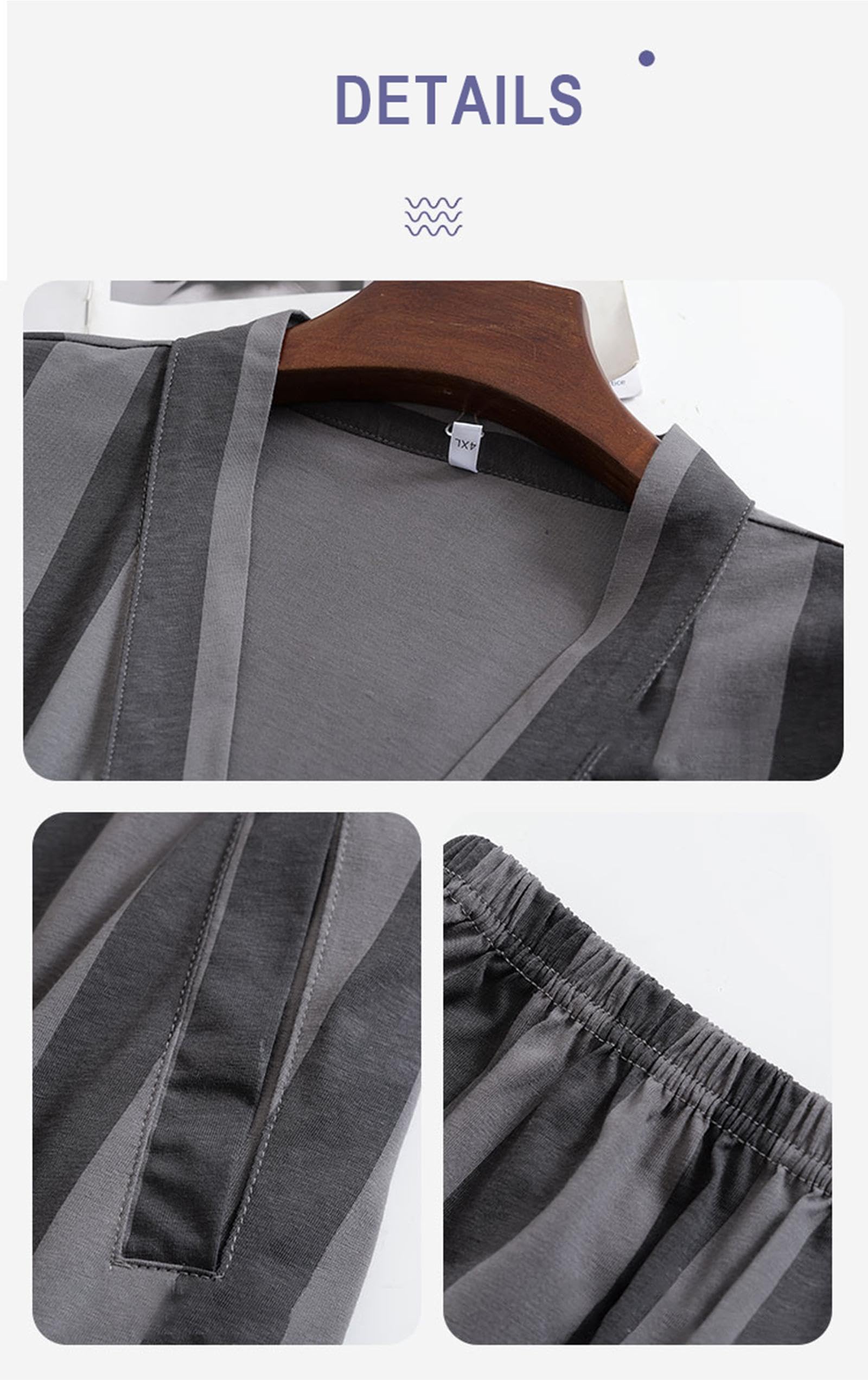 Pigiama di Cotone per Gli Uomini Pantaloncini Set PJ Pigiameria Uomo Button Up Pigiama Camicia e Pantaloni Corti