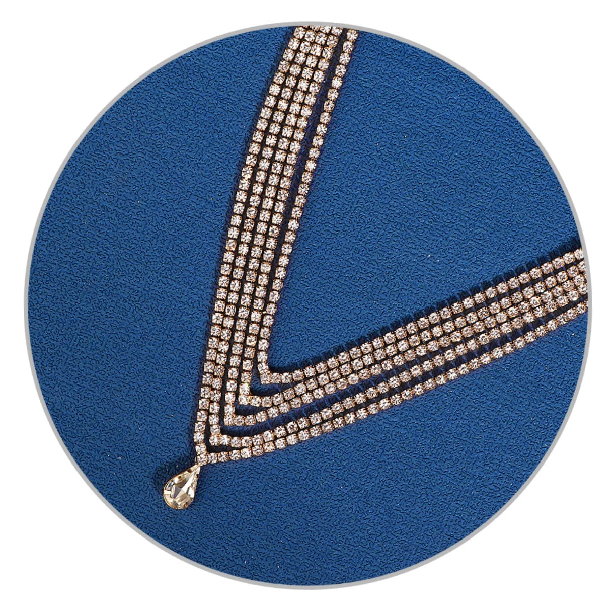 FRCOLOR 5pezzi Cerchietto Decorativo Strass Per Donne Catena Da Testa Elegante Con Pendenti Per Matrimonio e Occasioni Speciali