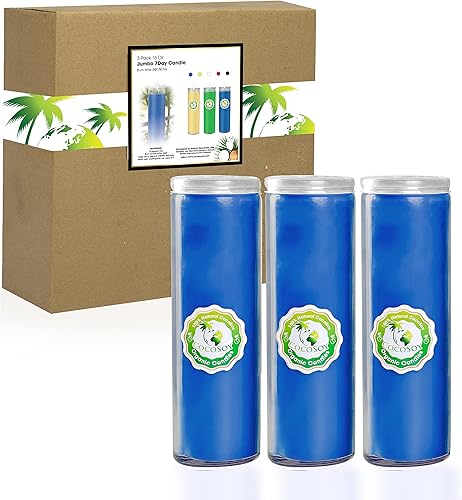 CocoSoy - Velas orgánicas de vidrio gigante, velas de santuario de oración devocional de 9 días. Ideal para religiosas, conmemorativas, vigilias,