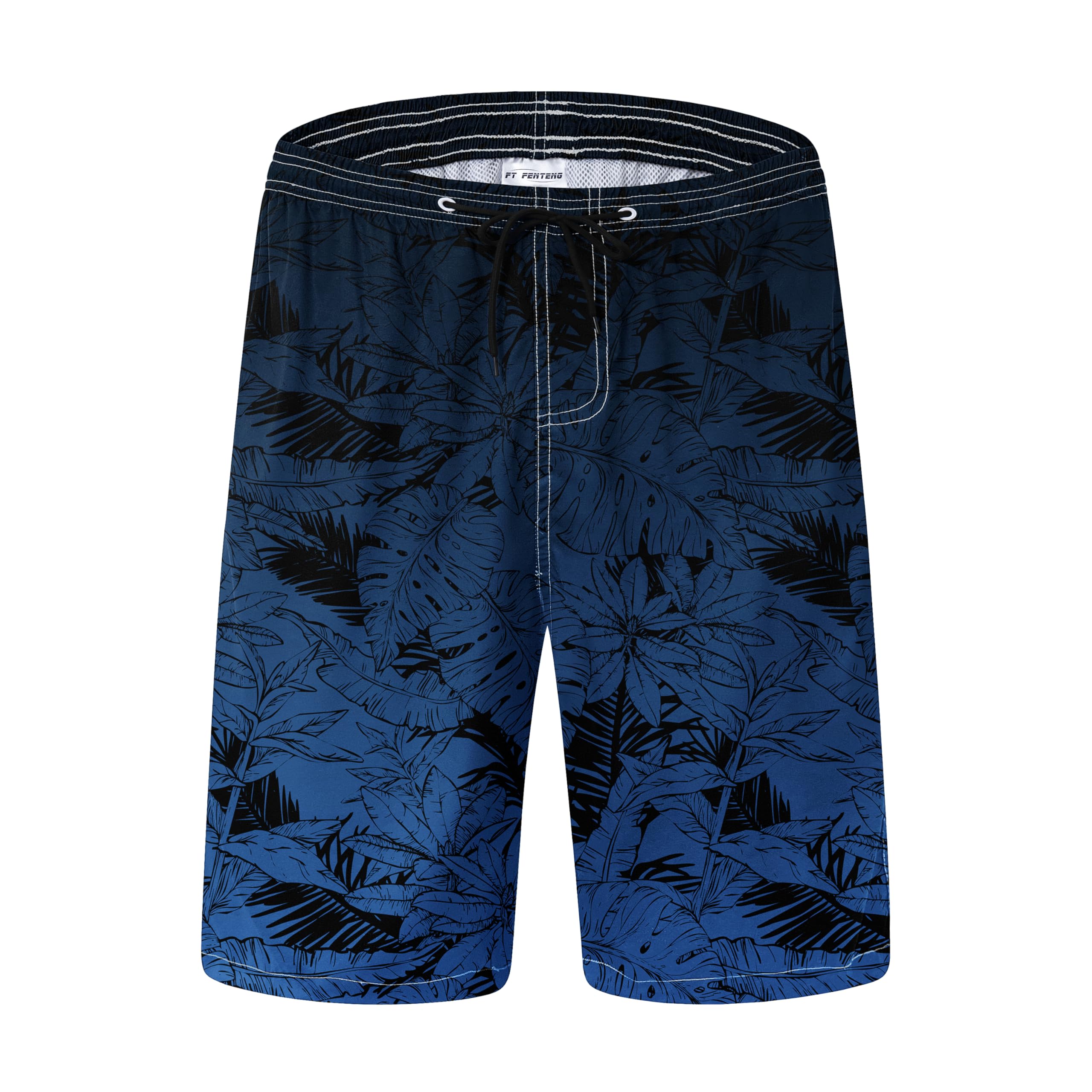 Mens Swim Trunks Quick Dry Board Shorts with Mesh Lining, Breathable Fit Hawaii Beach Shorts Swimwear Bathing Suits