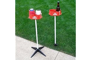 JDT Kaddy Outdoor Drink Stand Set of Two RED/White