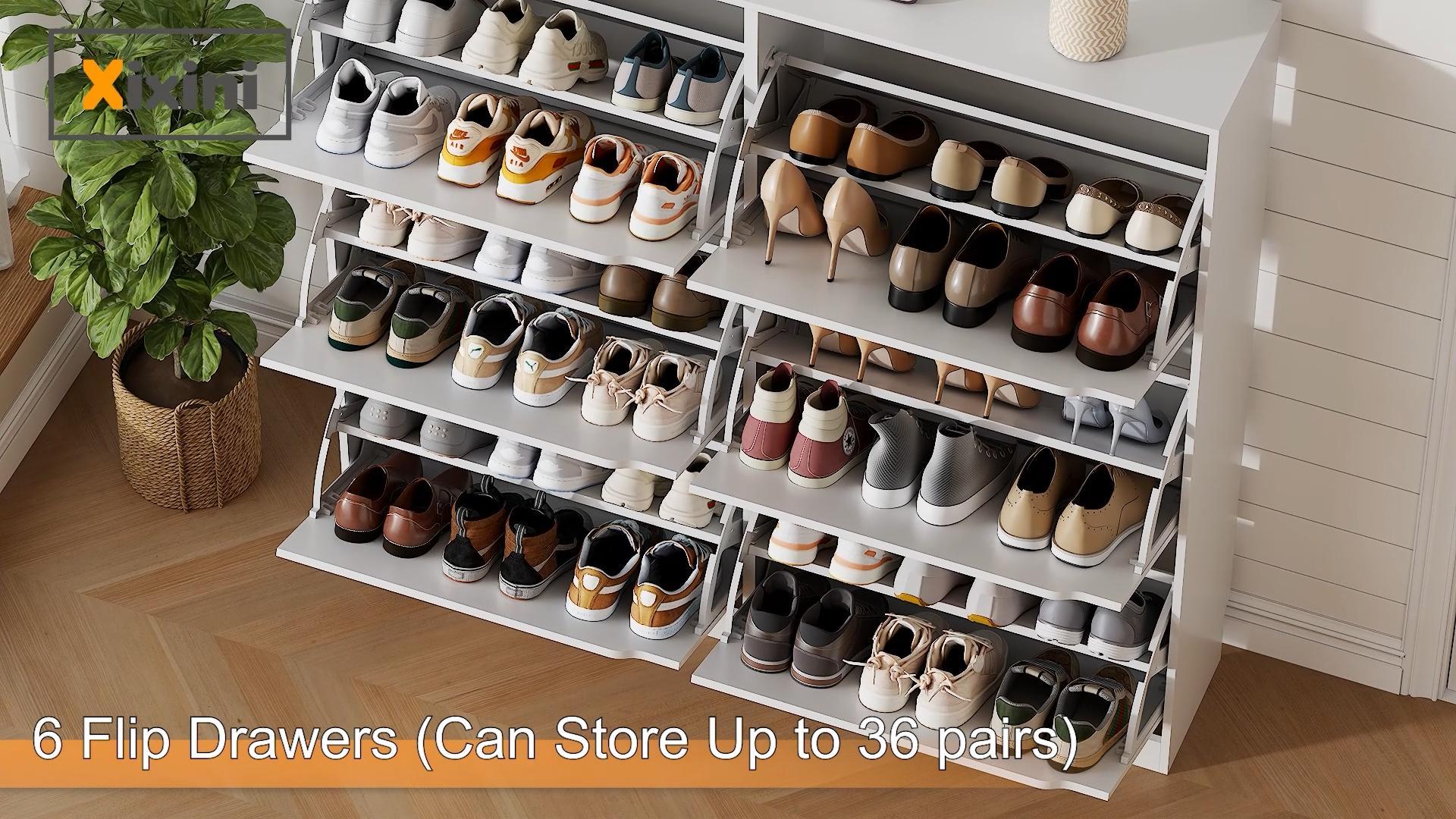 Amazon.com: Xixini Shoe Storage Cabinet for Entryway with 6 Flip