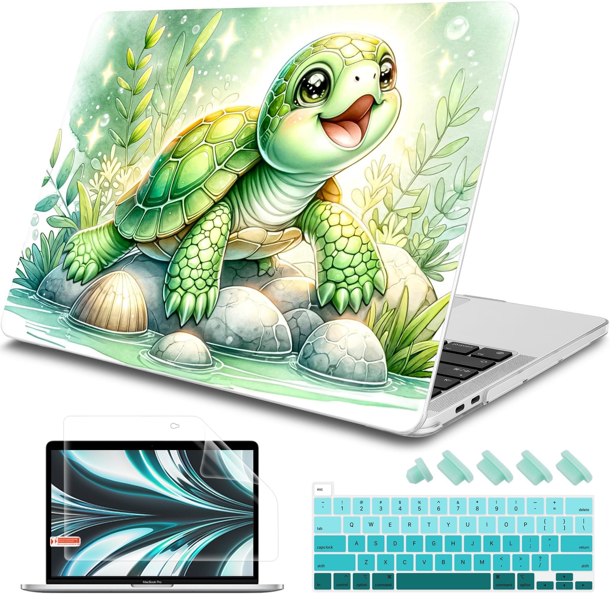 TuiklolCase for 2022 MacBook Pro 13 Inch M2 Clip, 2021 2020 Release M1 A2338 A2289 A2251, Hard Shell Case for MacBook Pro 13.3" with Touch Bar Fits Touch ID and Retina Display, Tortoise