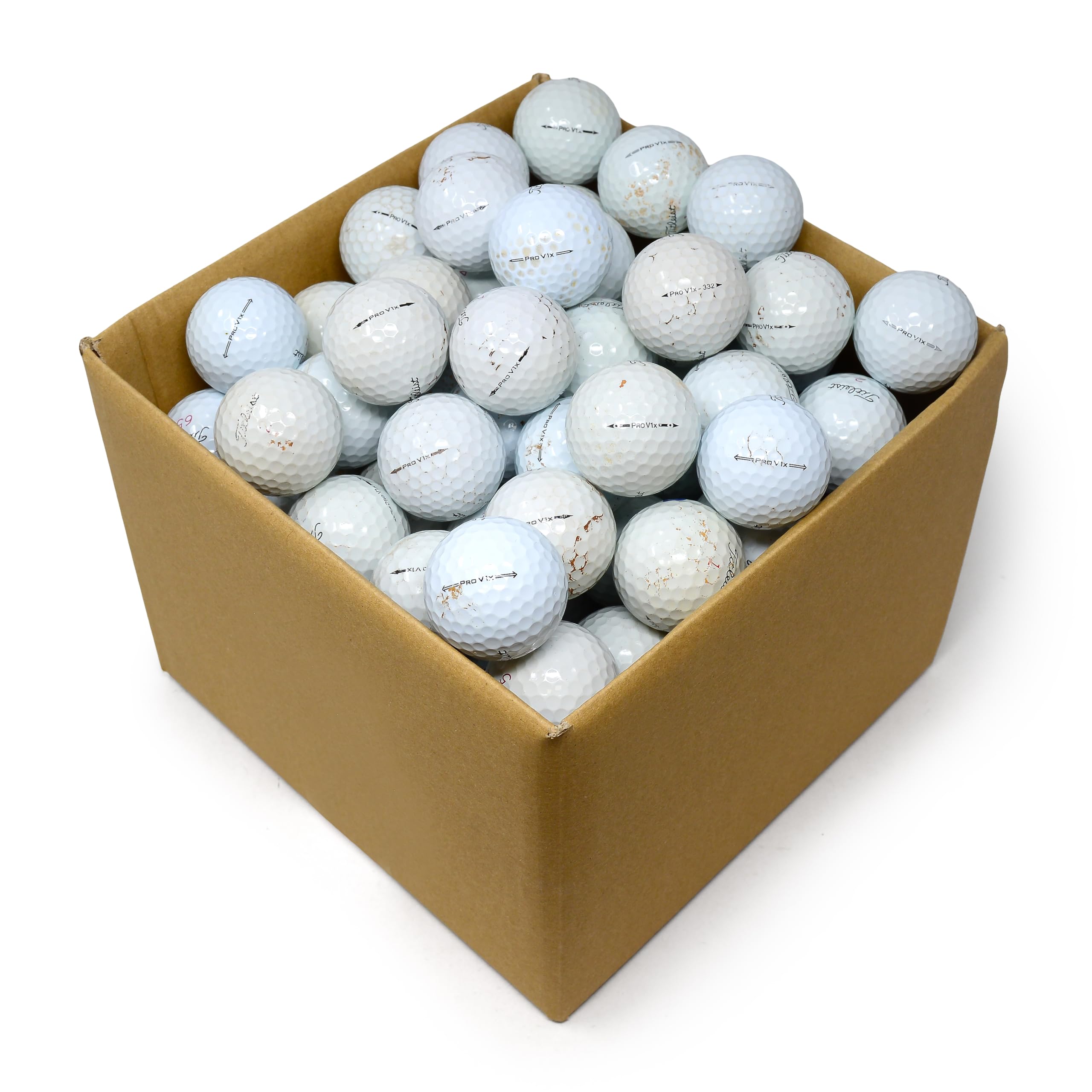 Second Chance Recycled Lake Golf Balls, Used Golf Balls - 100 Pack Hit Away Grade C for Titleist Pro V1X Golf Balls