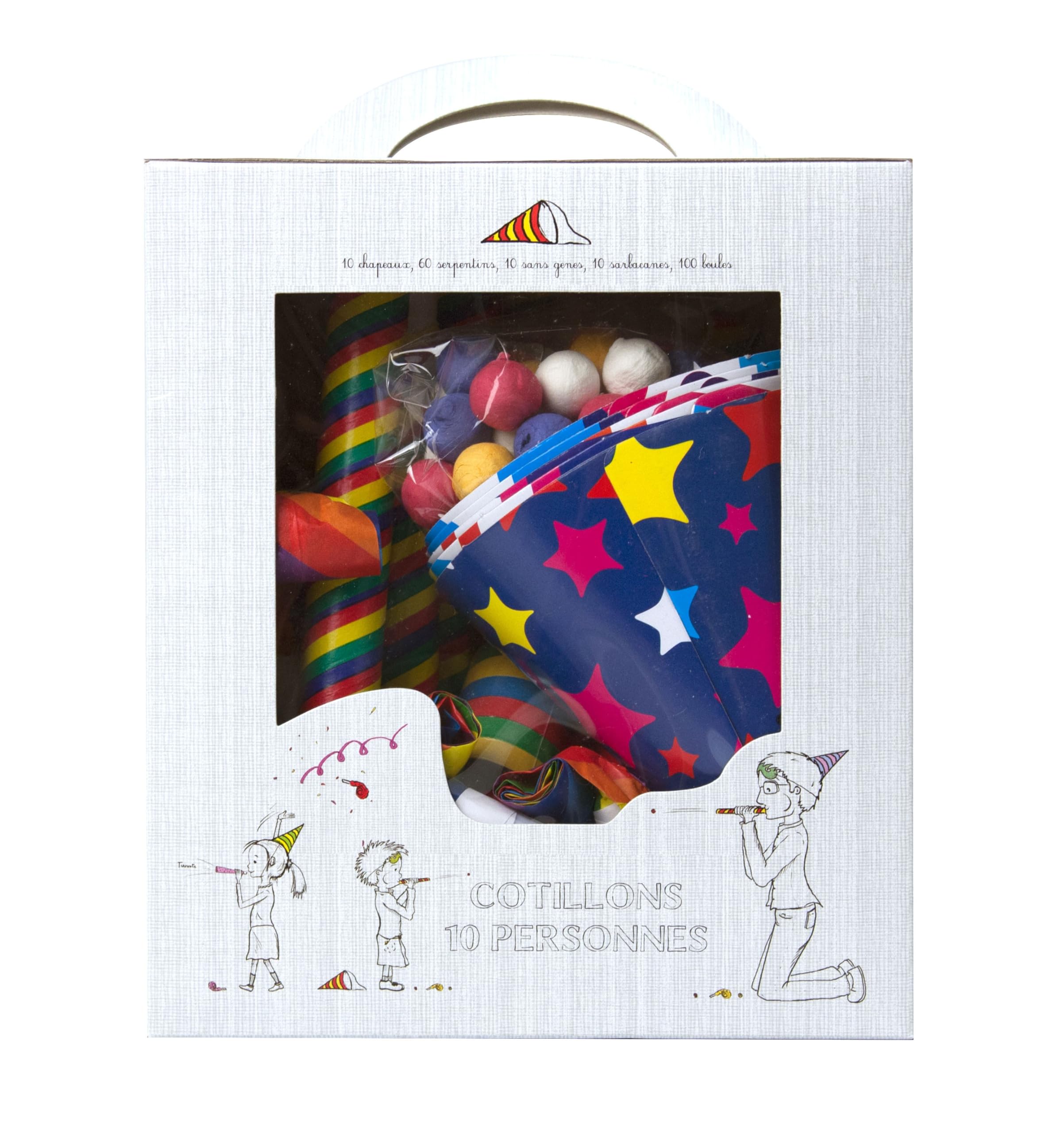 Kit De Fête 10 Personnes – Sarbacanes, Chapeaux, Serpentins – Ambiance Garantie Pour Adultes