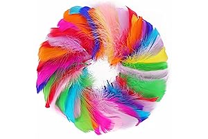 Coceca 300 Bulk, 3 - 5 Inch, Colorful Feathers for Multipurpose Crafts