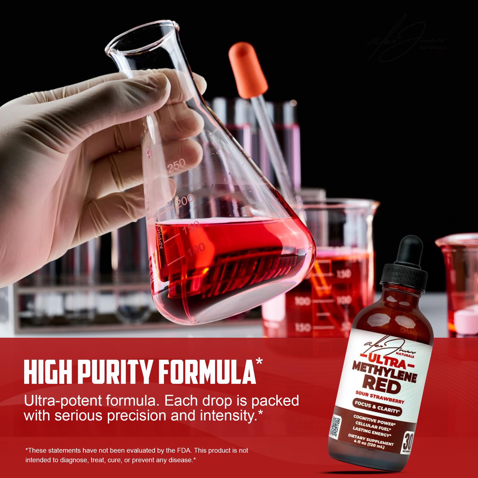 Alex Jones Ultra Methylene Red Drops, B-Vitamins & ALCAR, 120 mL thumbnail 5