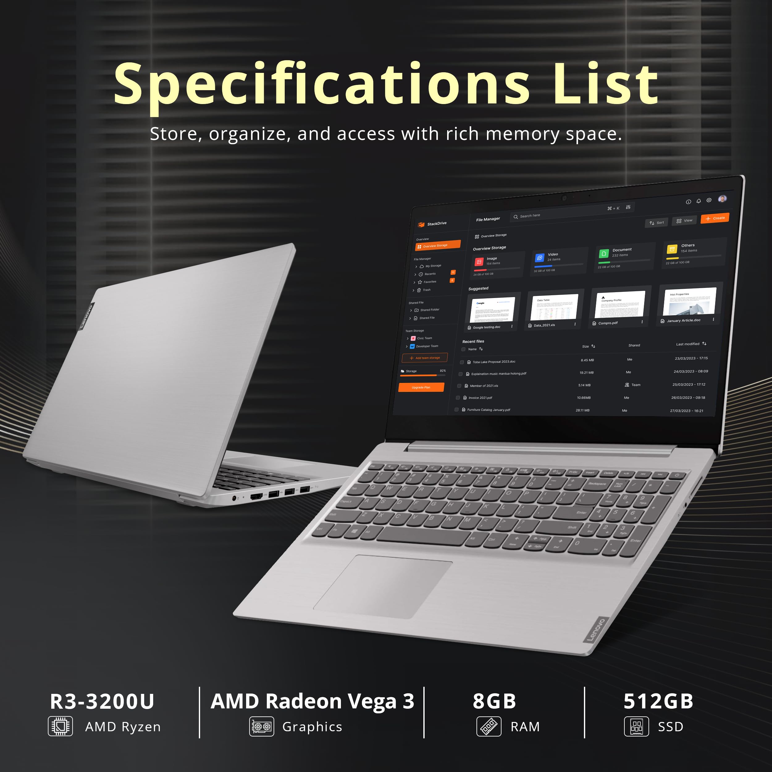 ideapad◆Ryzen 3 3200U/SSD256+HDD/8G/DVDR Amazon.com: Lenovo - IdeaPad 15.6