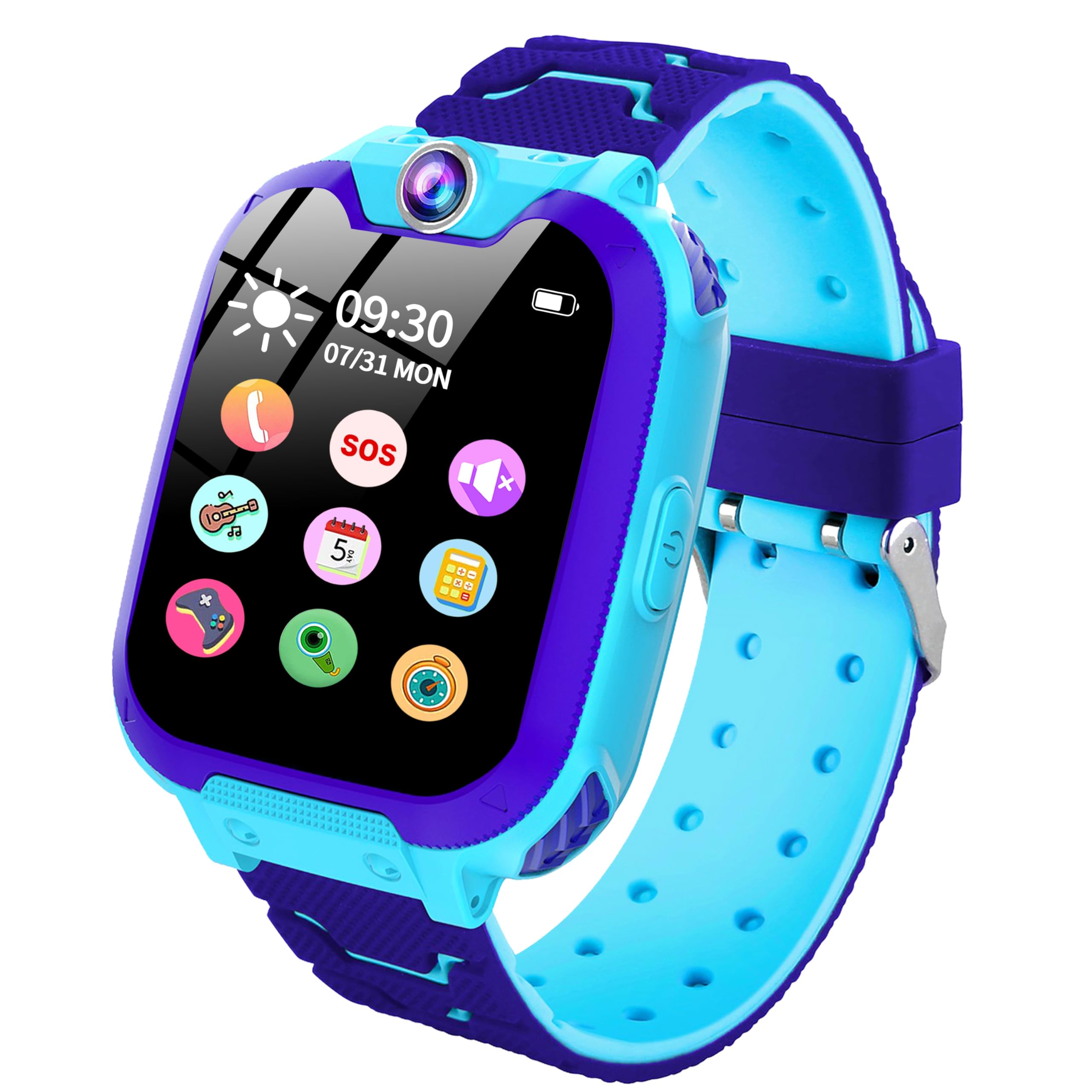 Reloj Inteligente Niño - Música CÔmara Juegos Telefono Video SOS Despertador 1.54" Pantalla tÔctil a Color Grande Reloj Niño Niña Smartwatch Telefono Niños Regalo Niña 3-12 Años Navidad