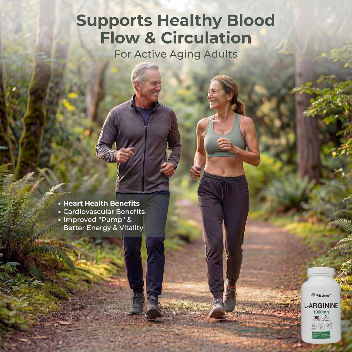 PRISTINE'S L Arginine Supplements for Men & Women - 1000mg Capsules 90 Day Supply Nitric Oxide & Pre Workout Amino Acid Support - Image 6