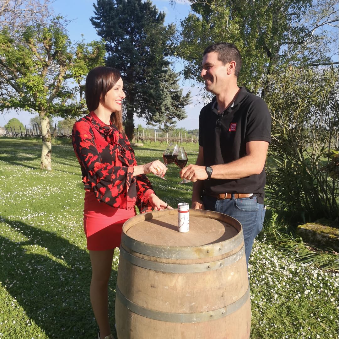 Box "Bordeaux Love" 6 canettes de Vin connectées (25cl) La Robe du Vin- AOP Bordeaux HVE -2x25cl Blanc+ 2x25cl Rosé+ 2x25cl Rouge - Connectées offrant 10 min de vidéo en immersion