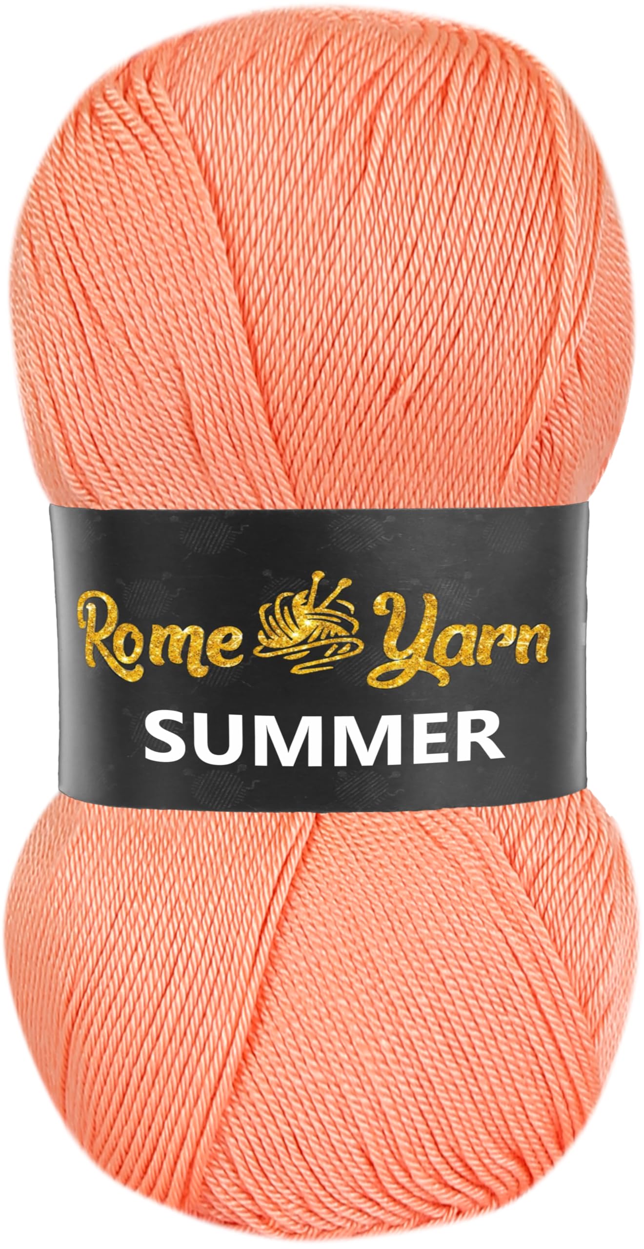 Summer Yarn | Silk Effect | #2 Fine, 4 Ply (UK), Sport (USA) | 100 g | 350 m | Anti-Pilling Acrylic Yarn | Knitting Thread Crochet Art Lace Craft (1 Pack, 218 Salmon)