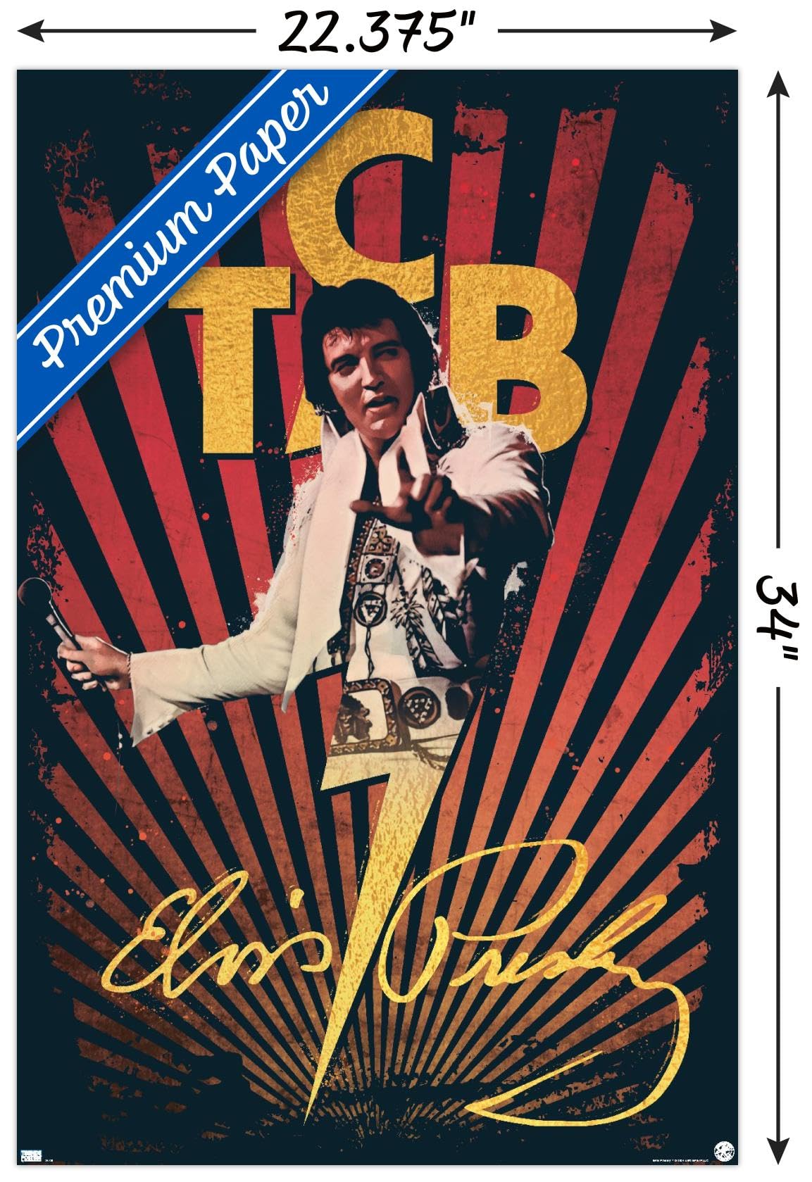 Amazon.co.jp: エルヴィス・プレスリー - T.C.B. ウォールポスター、長