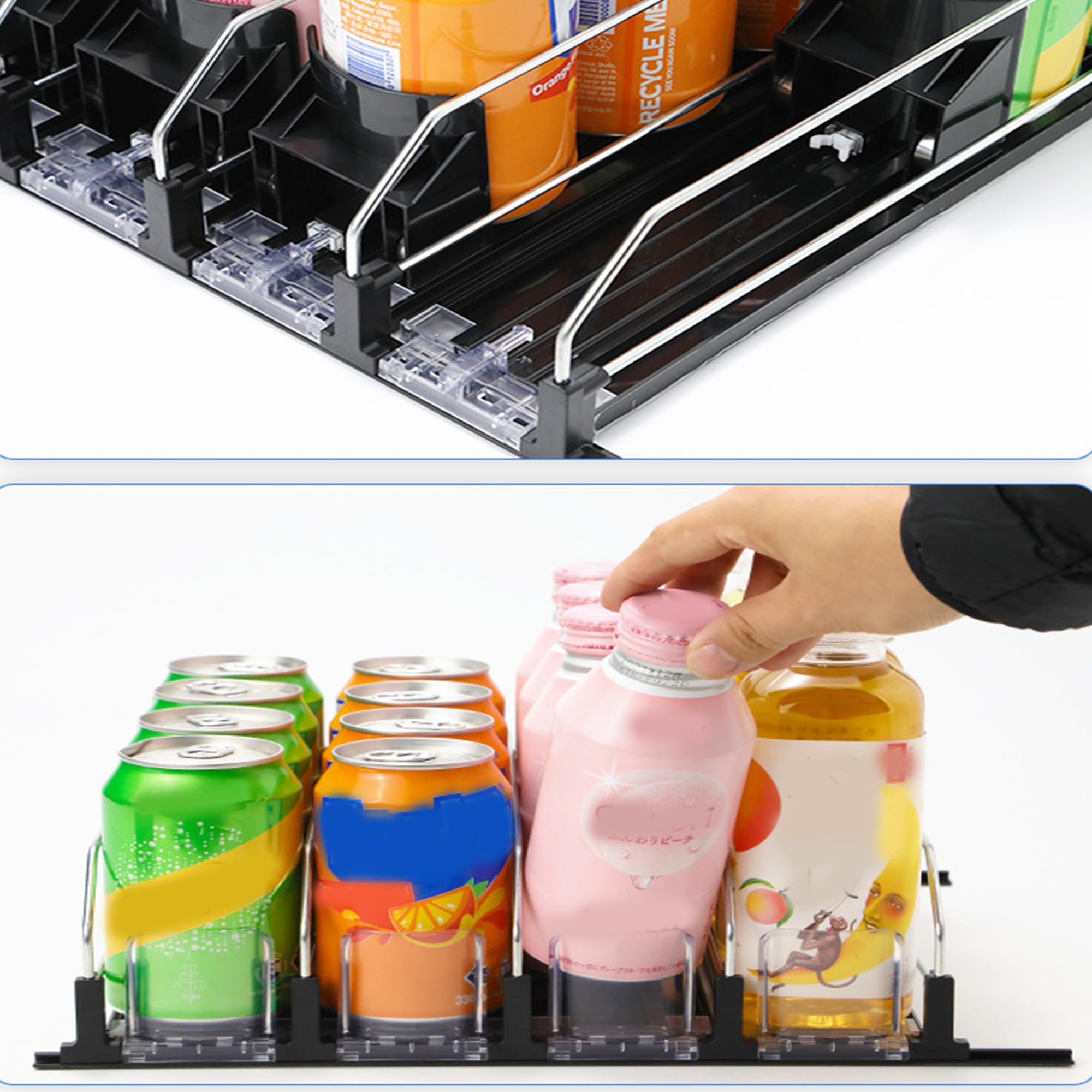Boite Rangement frigo et Aliments,Boîte de Rangement pour canettes de Boissons e