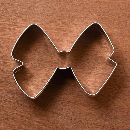 Miniatura 5 de LILIAO Janka - Cortador de galletas con pajarita de 3.6 x 2.6 pulgadas, cortador de molde de pan para fondant, para bodas, cumpleaños, fiestas,