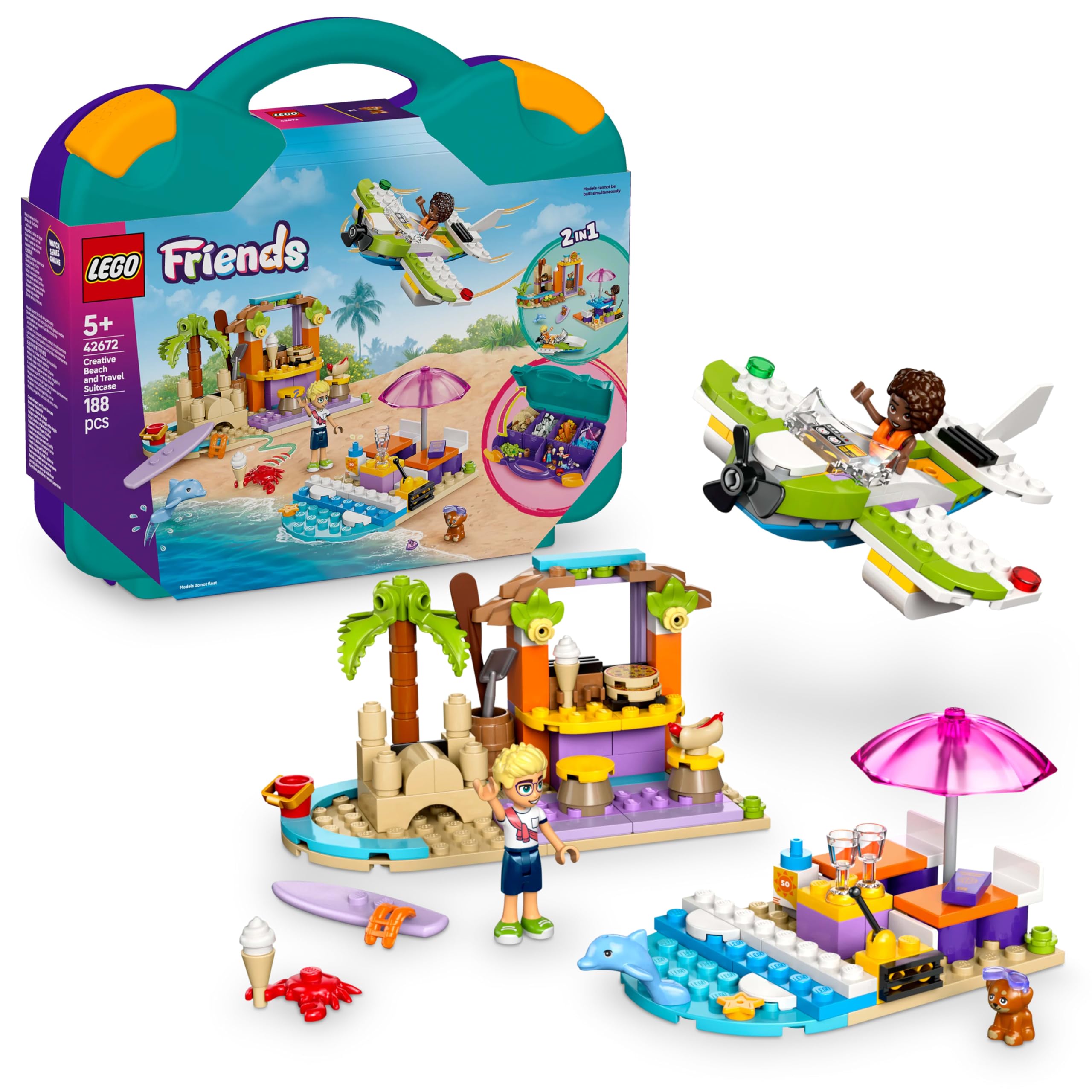 Amazon.com: LEGO Friends 42672 Fun Beach Toy in Suitcase Birthday